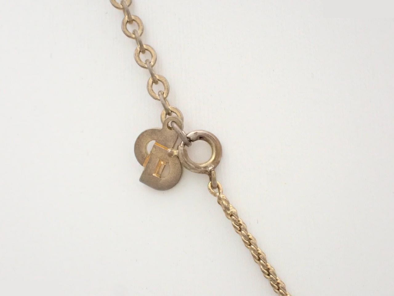 Other line: Precious metal/CD logo necklace/pendant, neck circumference approximately 47cm. — view 2