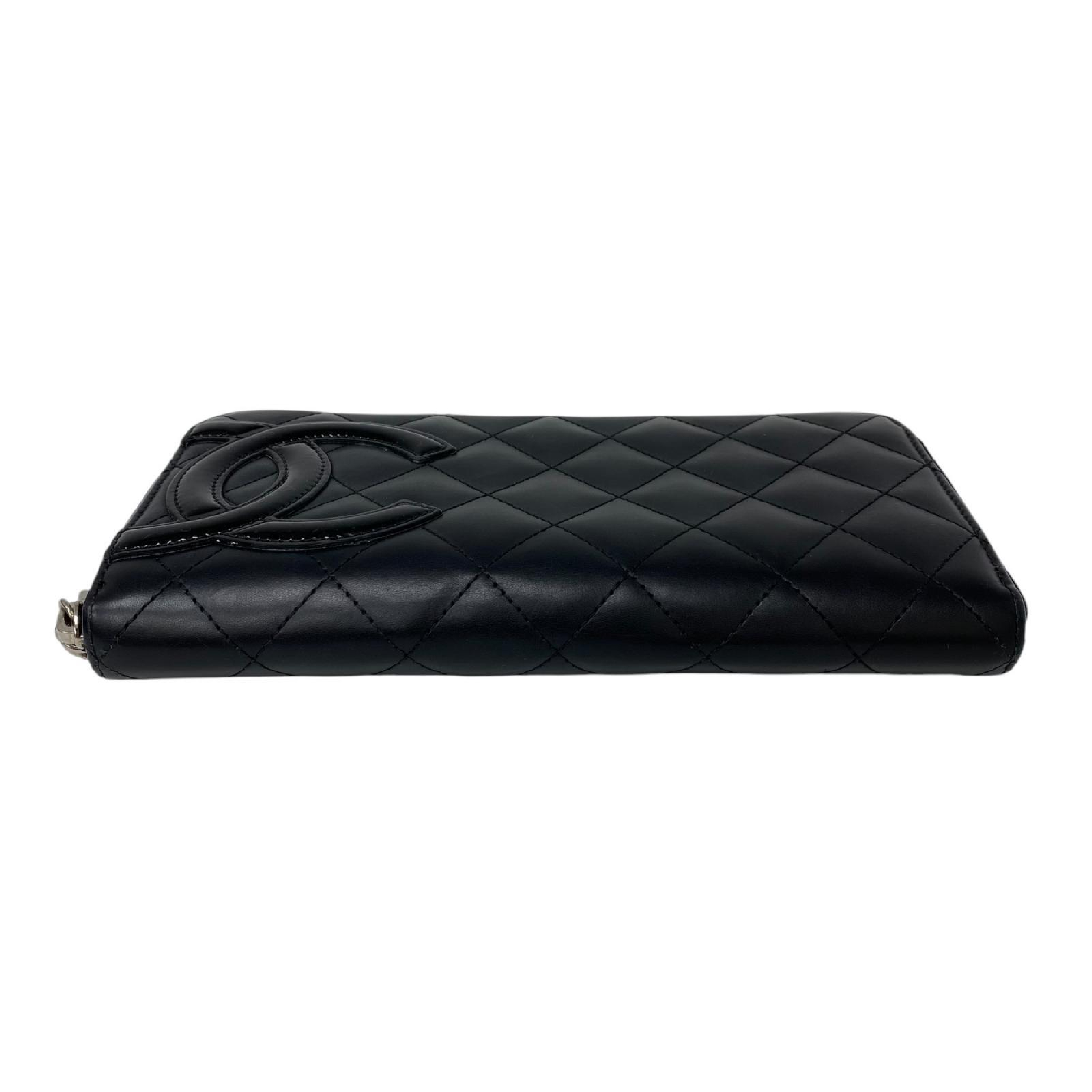 【*Shipped from: Hong Kong*】CHANEL ( ) Black Lambskin Cambon No.18 Long Wallet — view 3