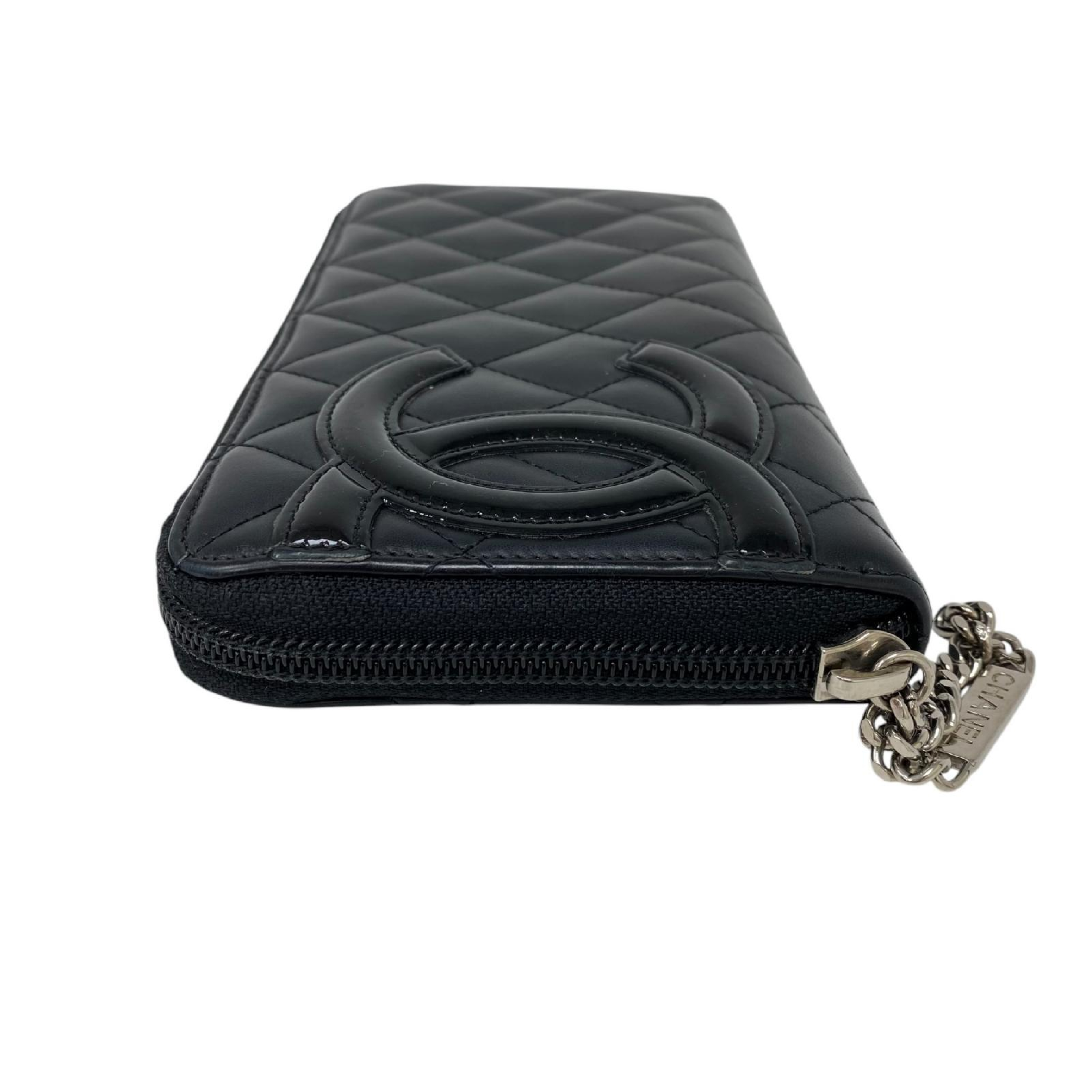 【*Shipped from: Hong Kong*】CHANEL ( ) Black Lambskin Cambon No.18 Long Wallet — view 4