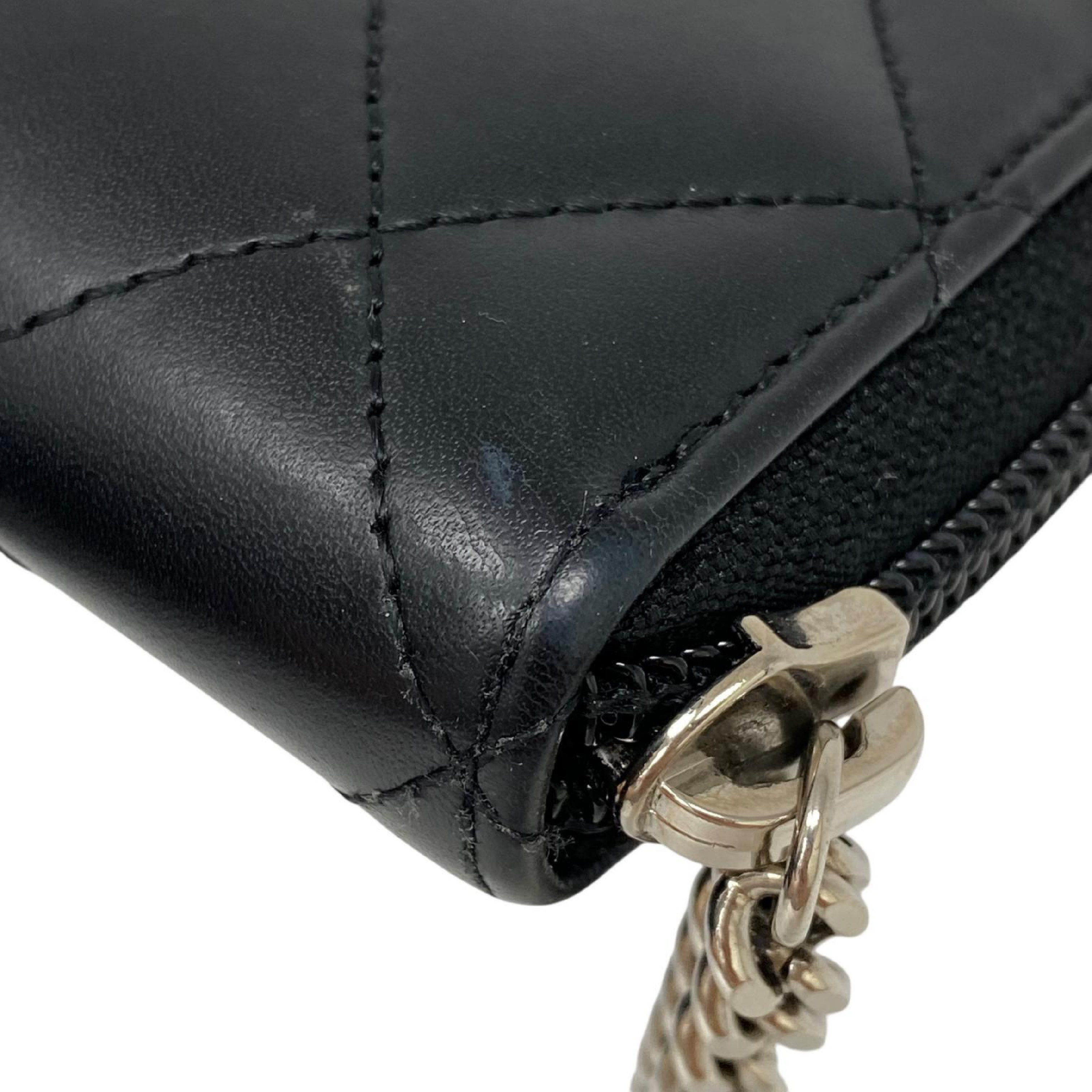 【*Shipped from: Hong Kong*】CHANEL ( ) Black Lambskin Cambon No.18 Long Wallet — view 8