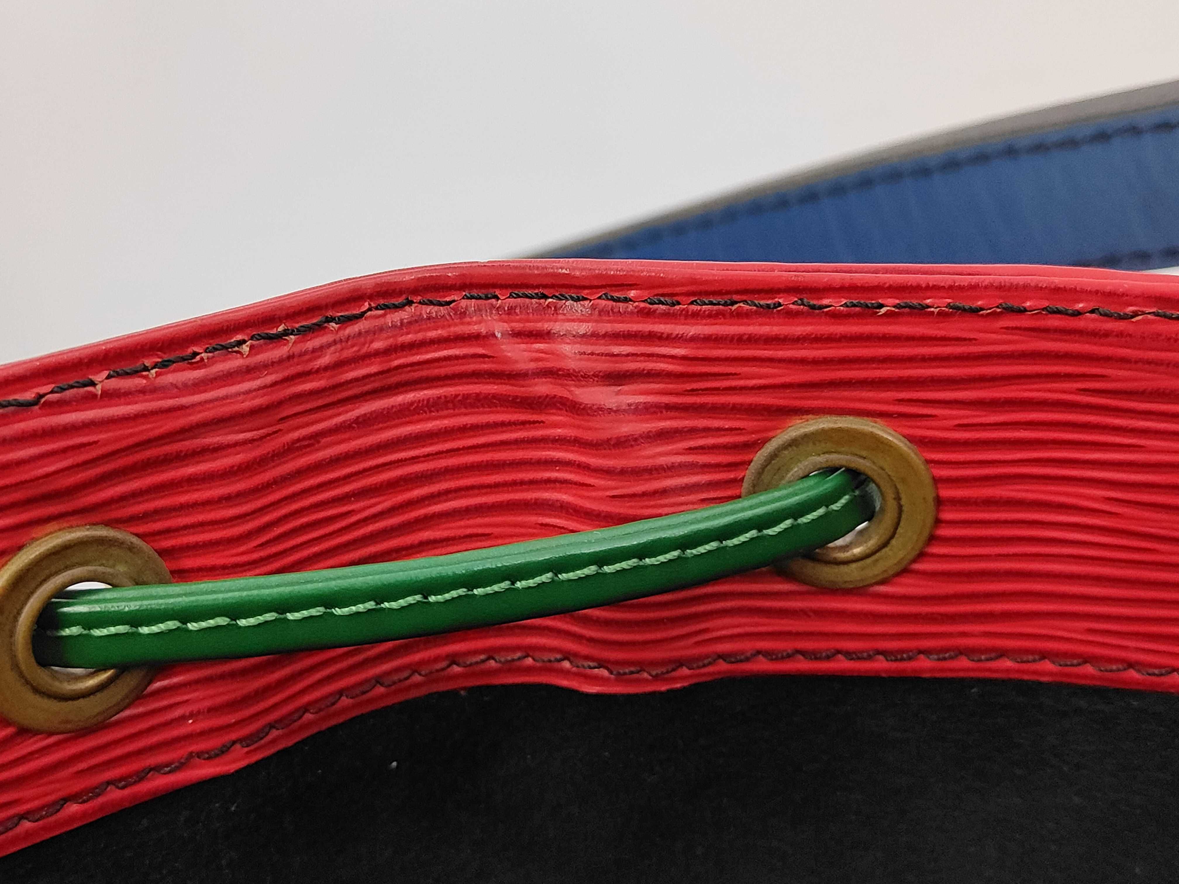 Epi Noe Cartilien Red Tricolor Handbag VI0952 — view 4