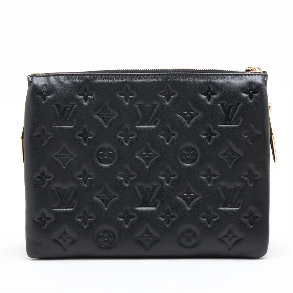 Monogram Embossed Coussin PM - Black (RFID detected) — view 2