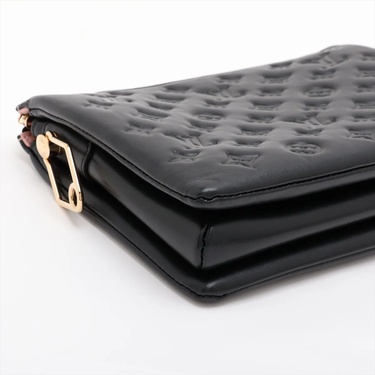 Monogram Embossed Coussin PM - Black (RFID detected) — view 4