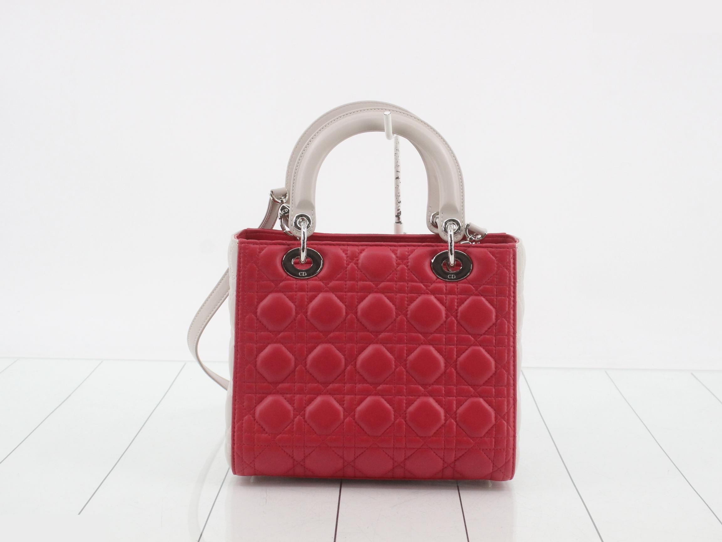 Lady Dior Cannage Lamb 2-Way Shoulder/Handbag — view 2