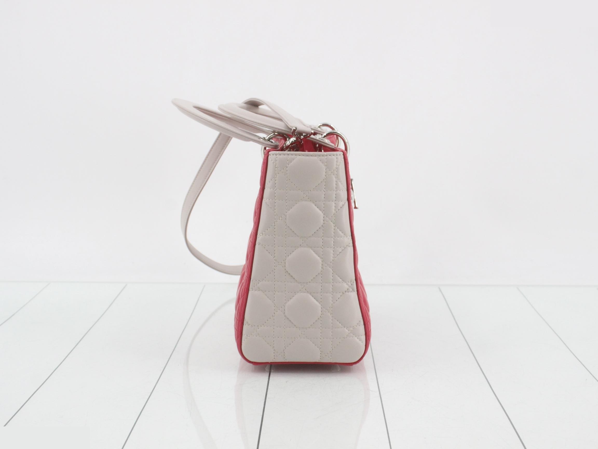 Lady Dior Cannage Lamb 2-Way Shoulder/Handbag — view 4