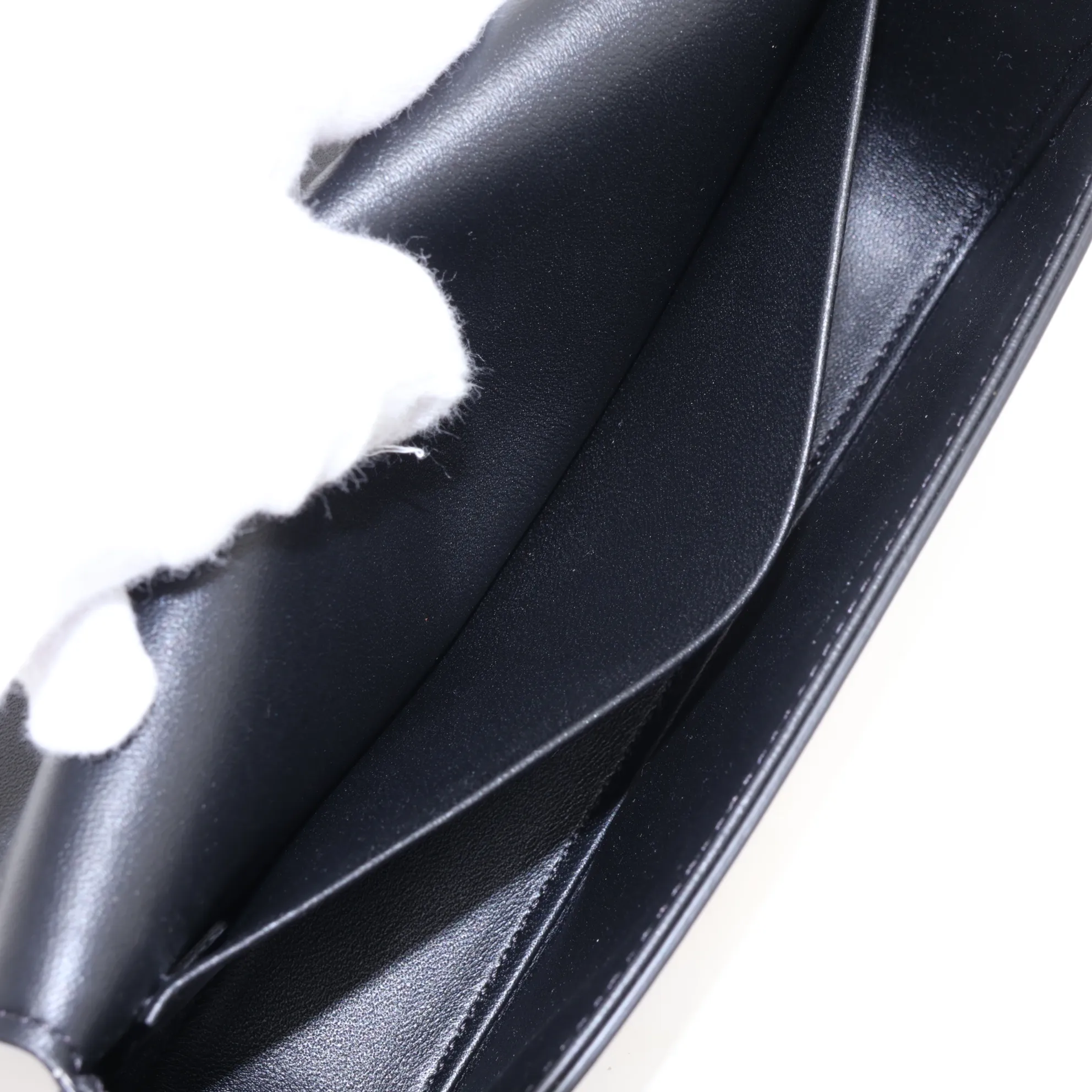 Triomphe Claude Leather Shoulder Bag, Black — view 8