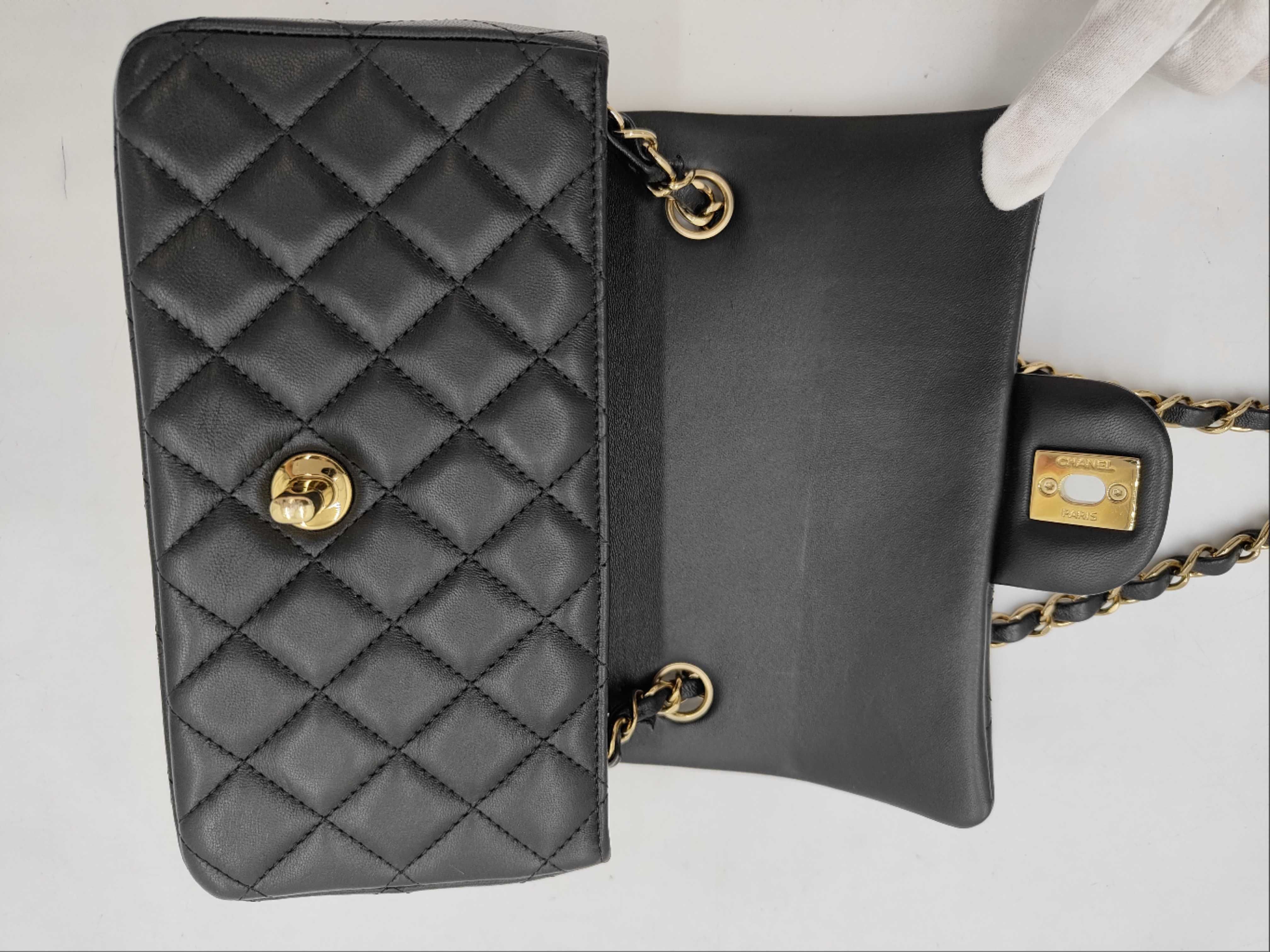 Mini Matelassé Black Shoulder Bag — view 7
