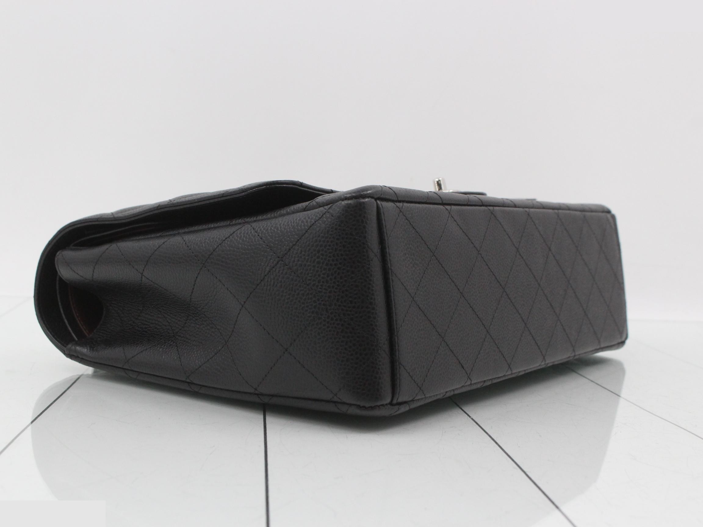 Large Matelassé 34, Caviar Skin, Double Flap, Double Chain Shoulder Bag — view 5
