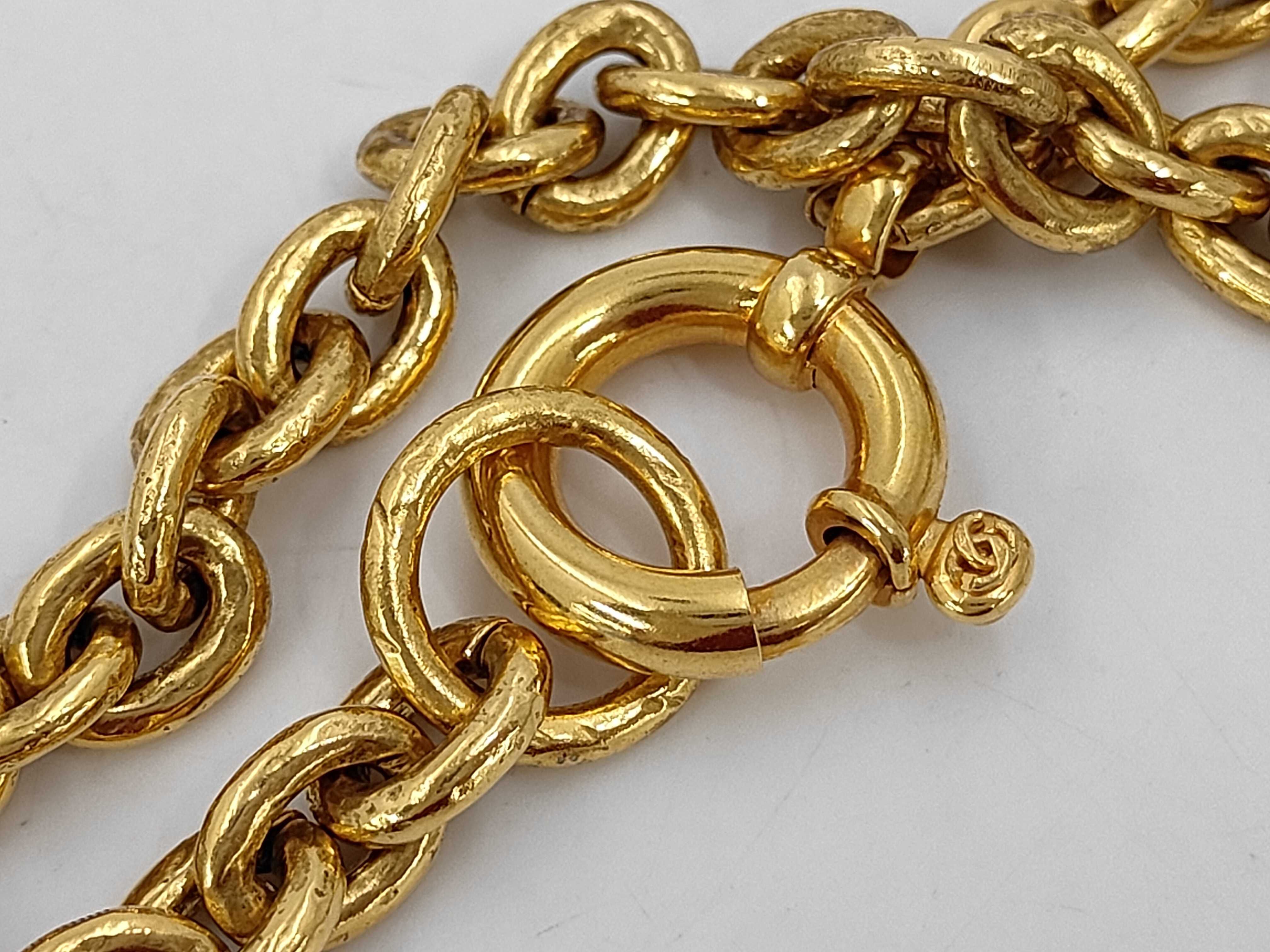 94A Coco Mark Cross Bell Arabesque Pattern Necklace — view 5