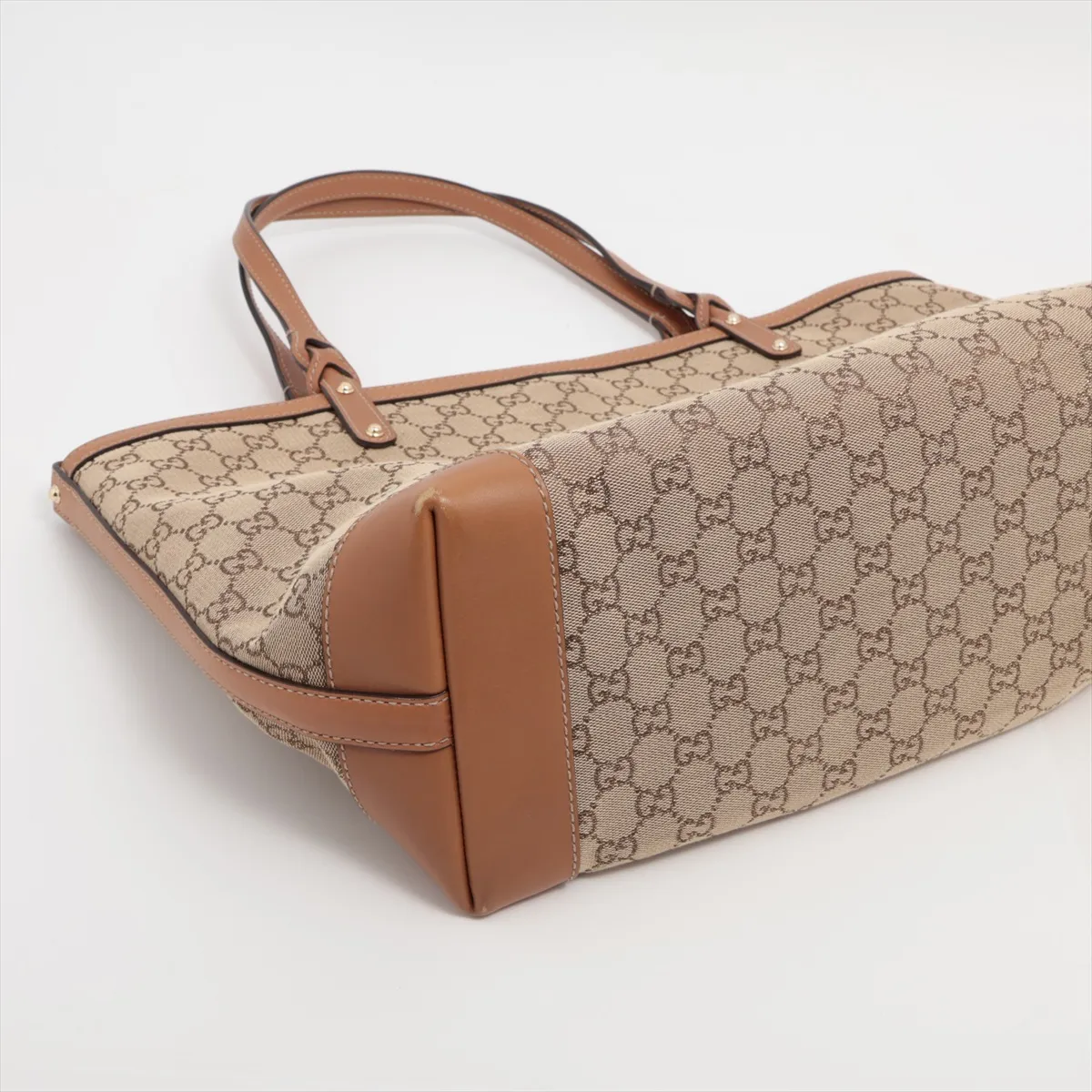 GG canvas x leather tote bag beige x brown 247209 — view 4
