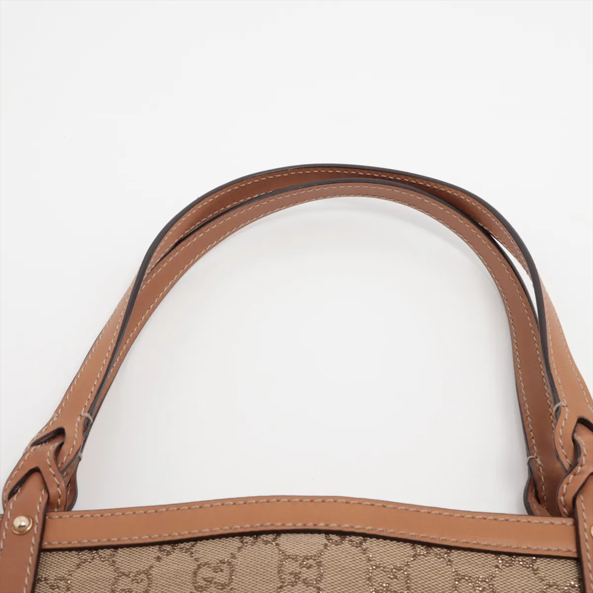 GG canvas x leather tote bag beige x brown 247209 — view 6