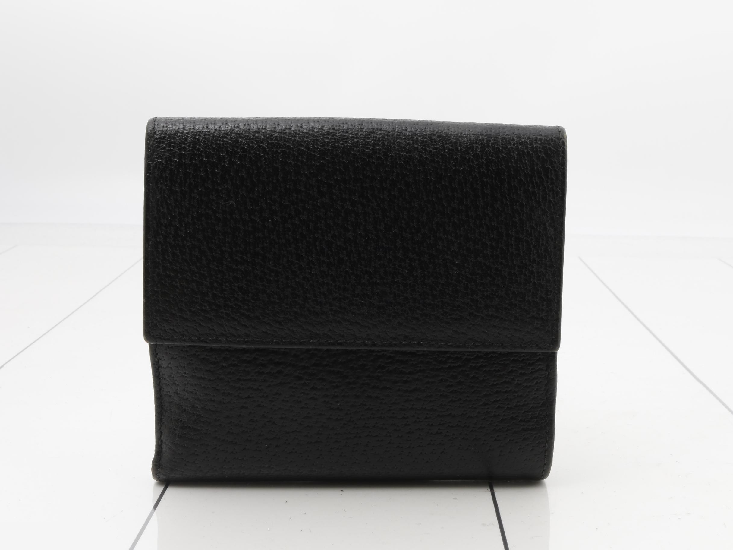 folding wallet, leather, black. — view 2