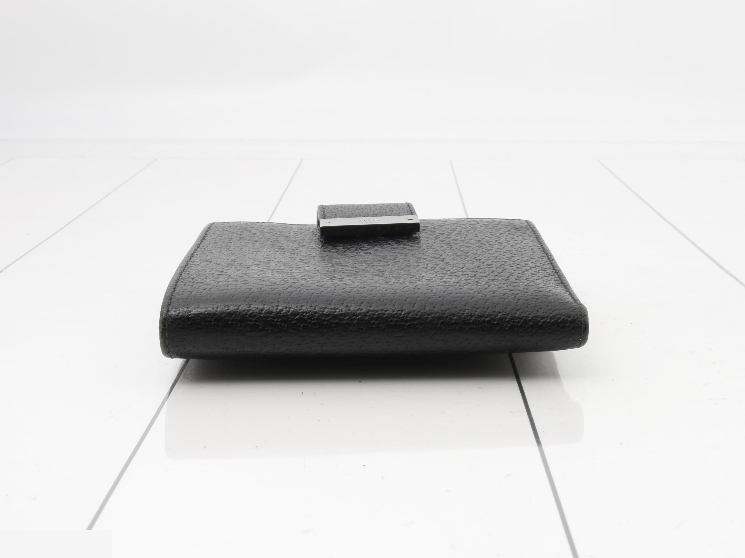 folding wallet, leather, black. — view 3