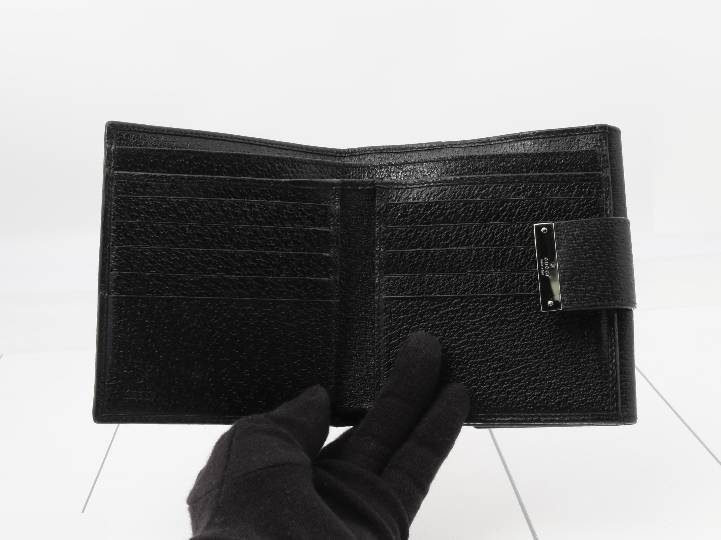 folding wallet, leather, black. — view 4