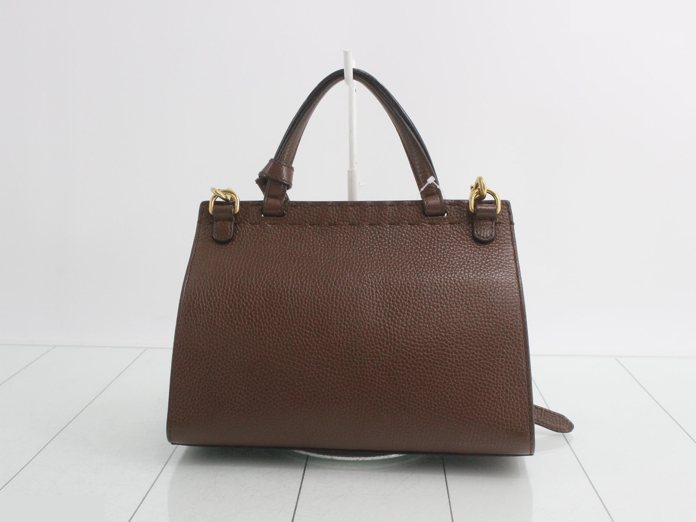 GG Marmont Leather 2-Way Shoulder/Handbag, Brown — view 2