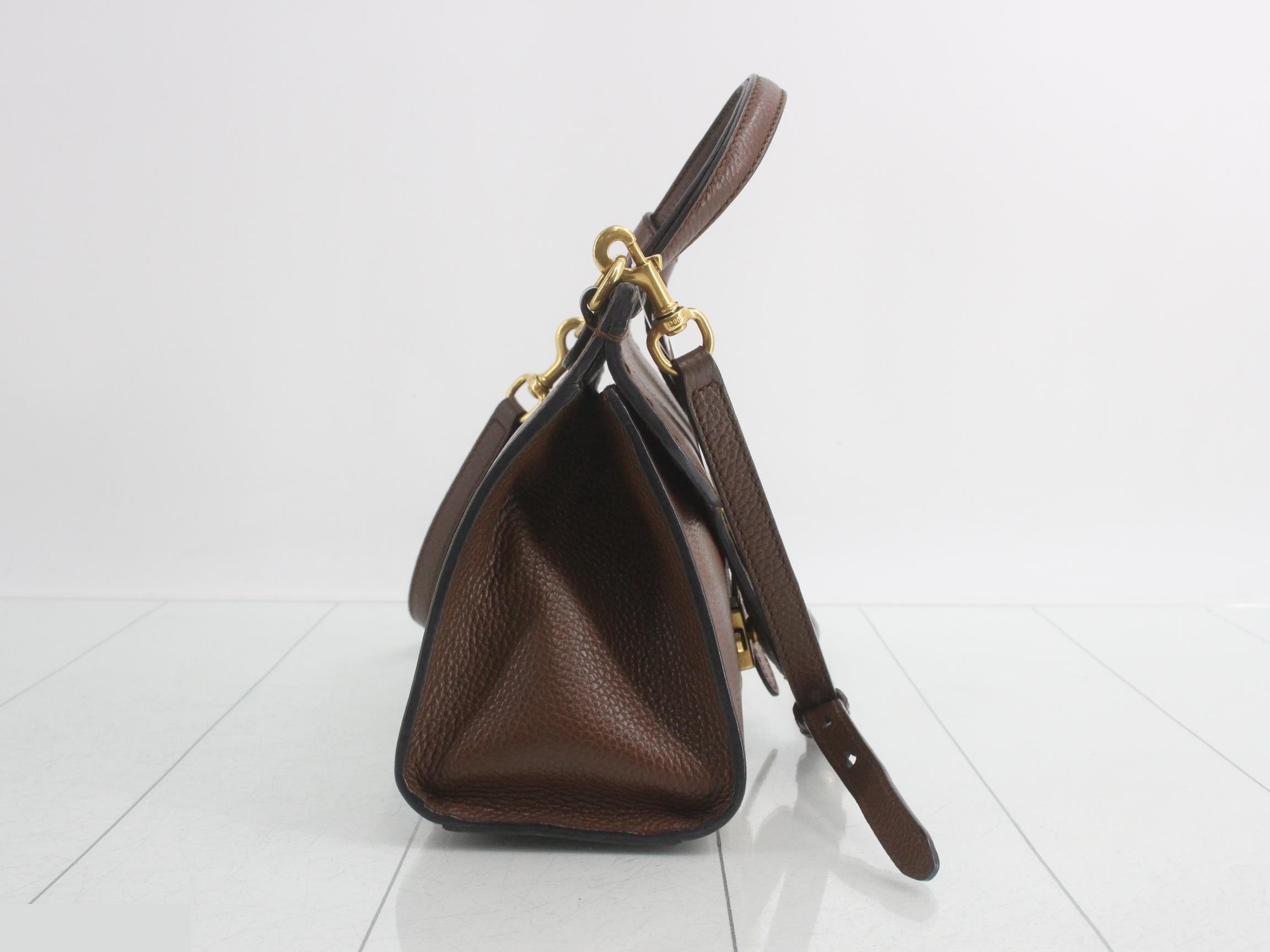GG Marmont Leather 2-Way Shoulder/Handbag, Brown — view 4