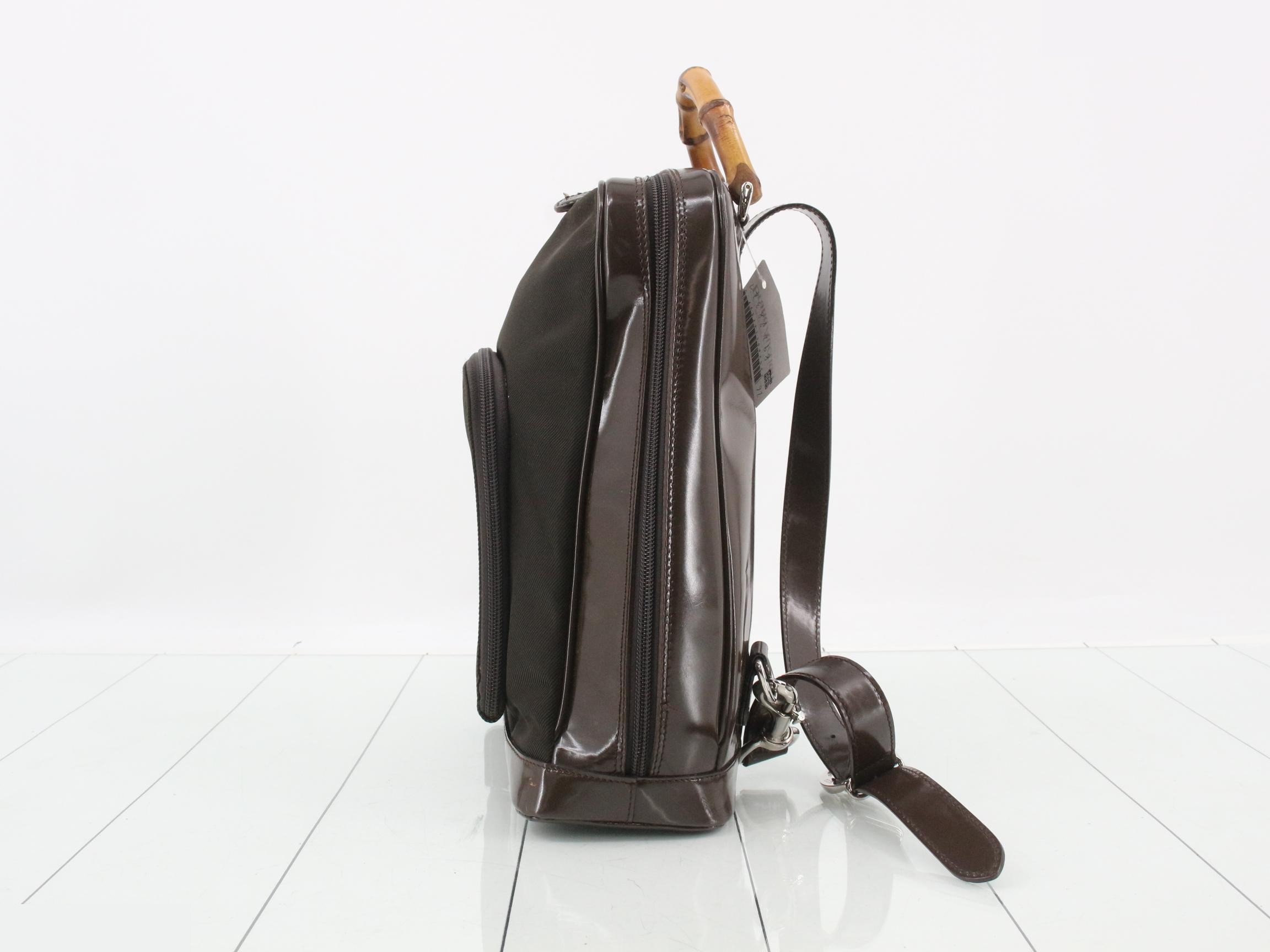Bamboo Nylon Enamel Backpack — view 3