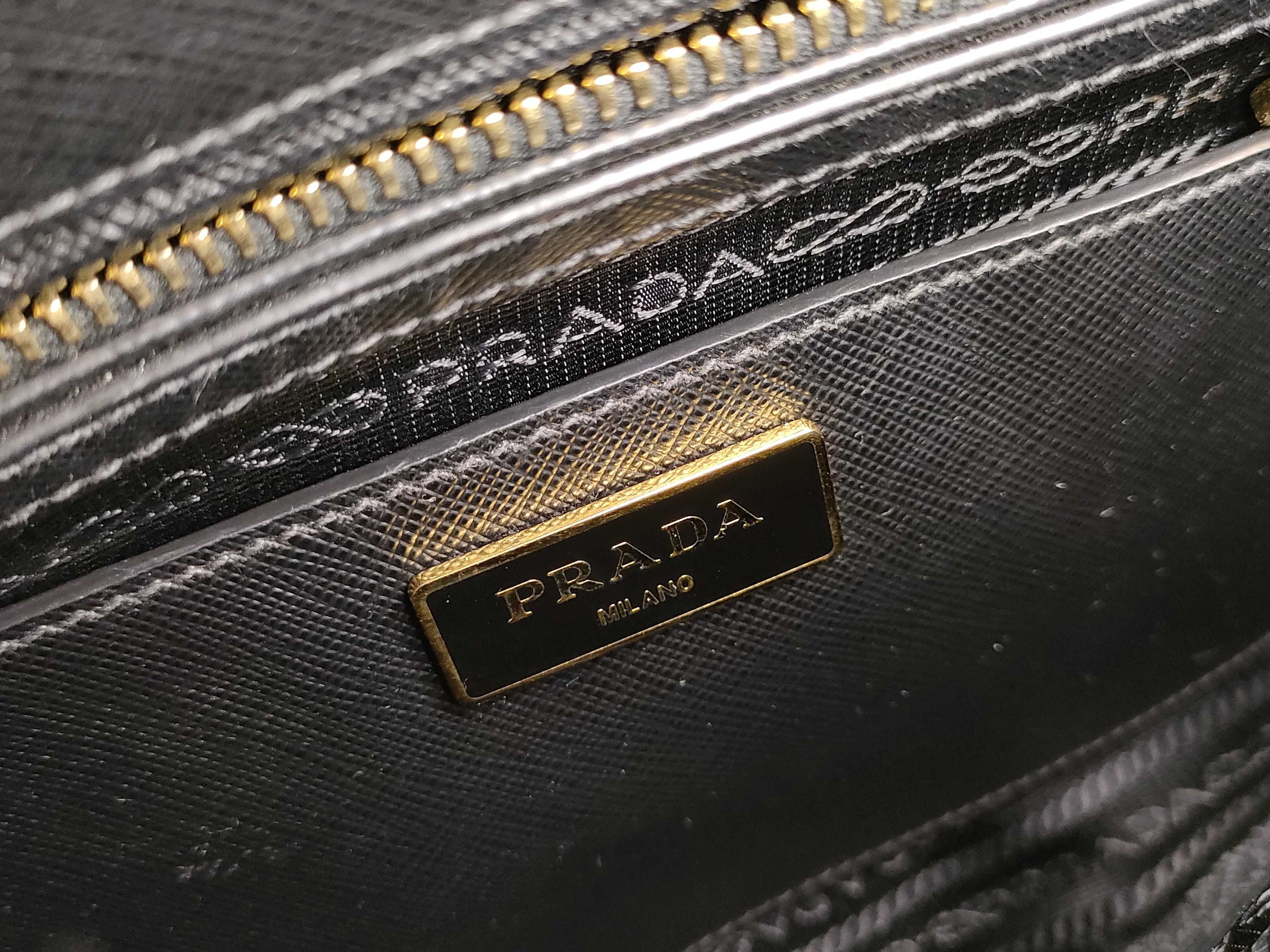 Saffiano Lux Leather 2-Way Handbag Black BL0837 Handbag — view 14