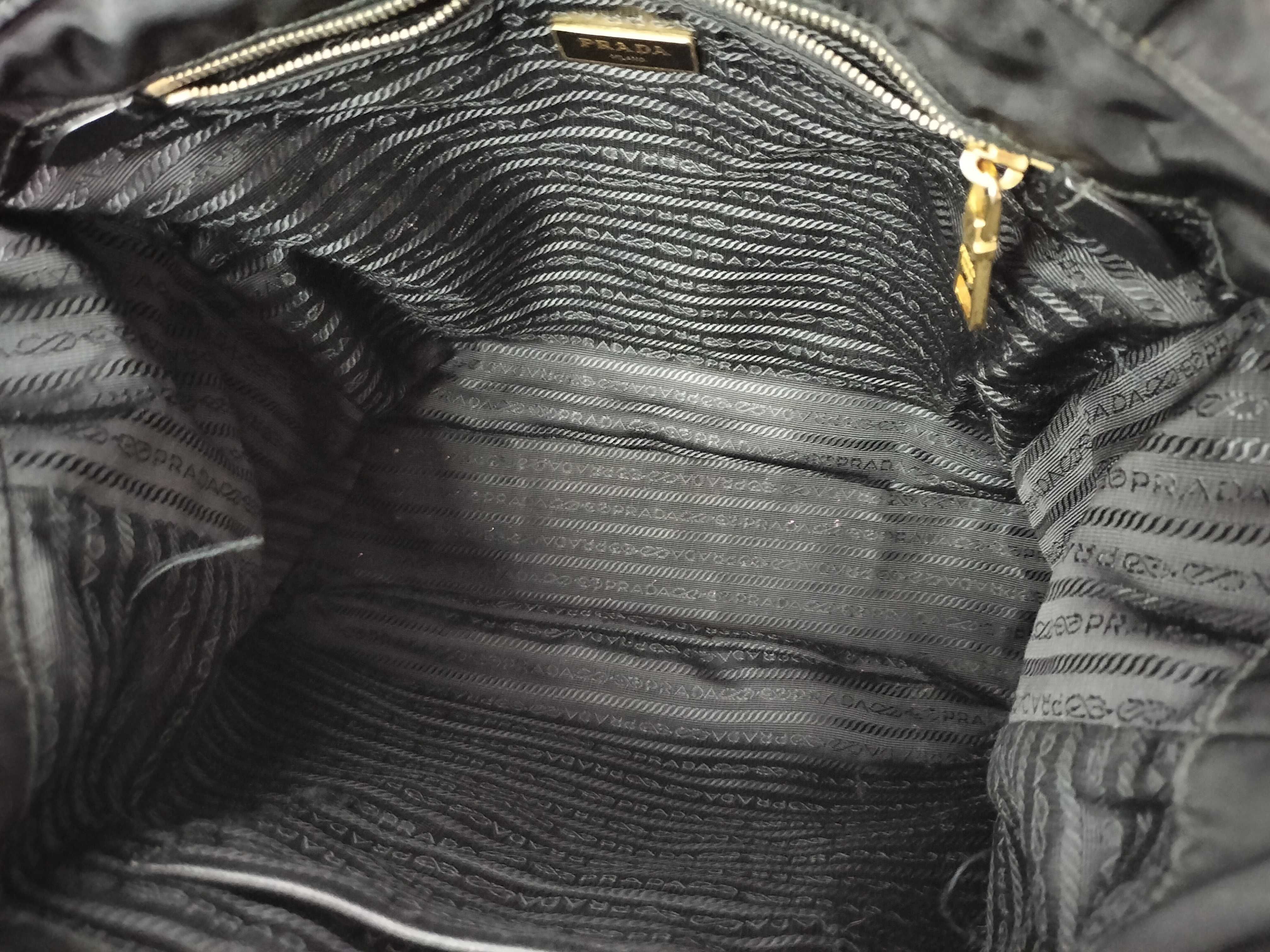 Nylon Prada Handbag 2-Way Black Strap Tote Bag — view 15