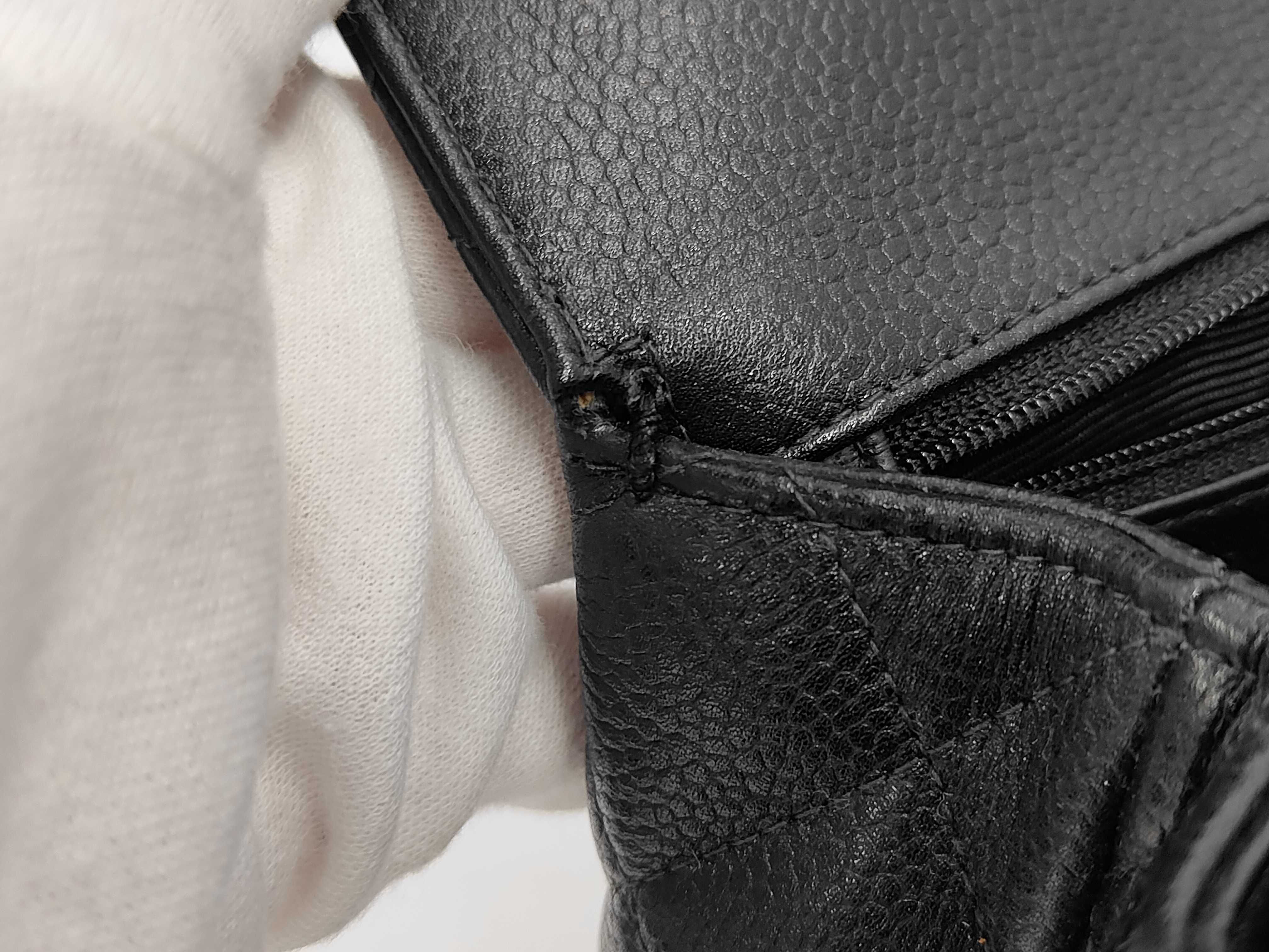 Matelasse Top Handle Flap Bag Grained Calfskin Handbag — view 14