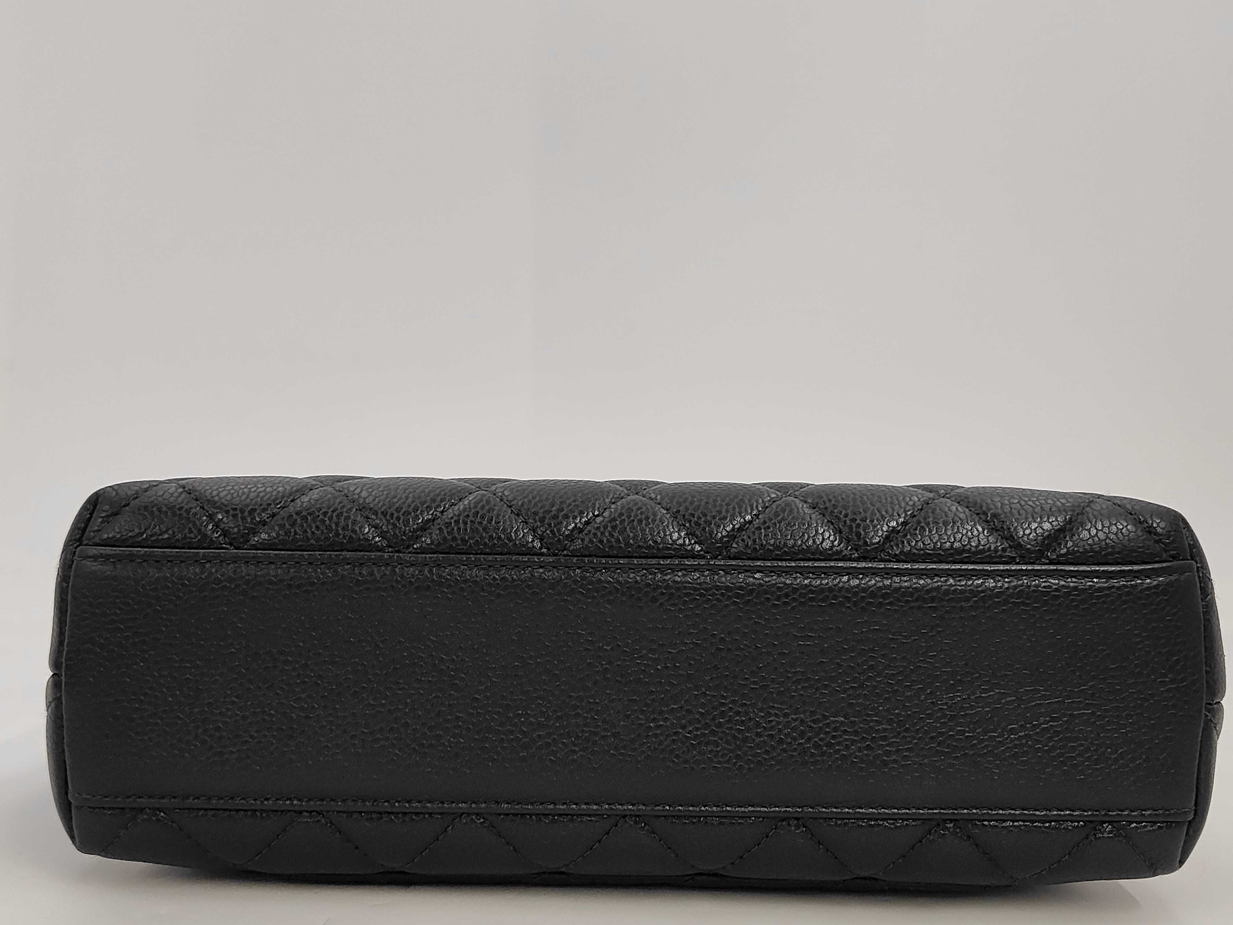 Matelasse Top Handle Flap Bag Grained Calfskin Handbag — view 4