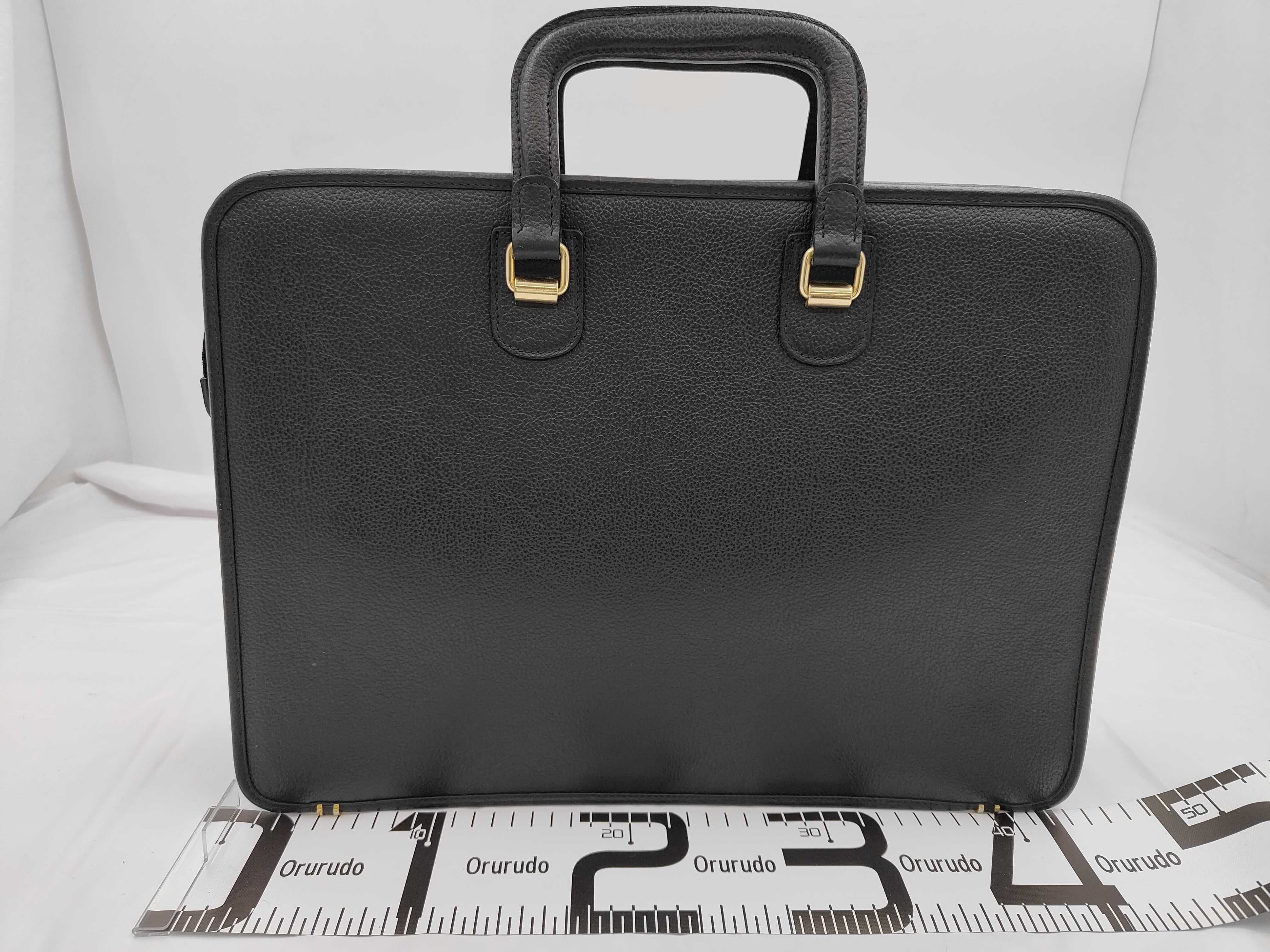 Old Gucci Leather Black Business Bag — view 2