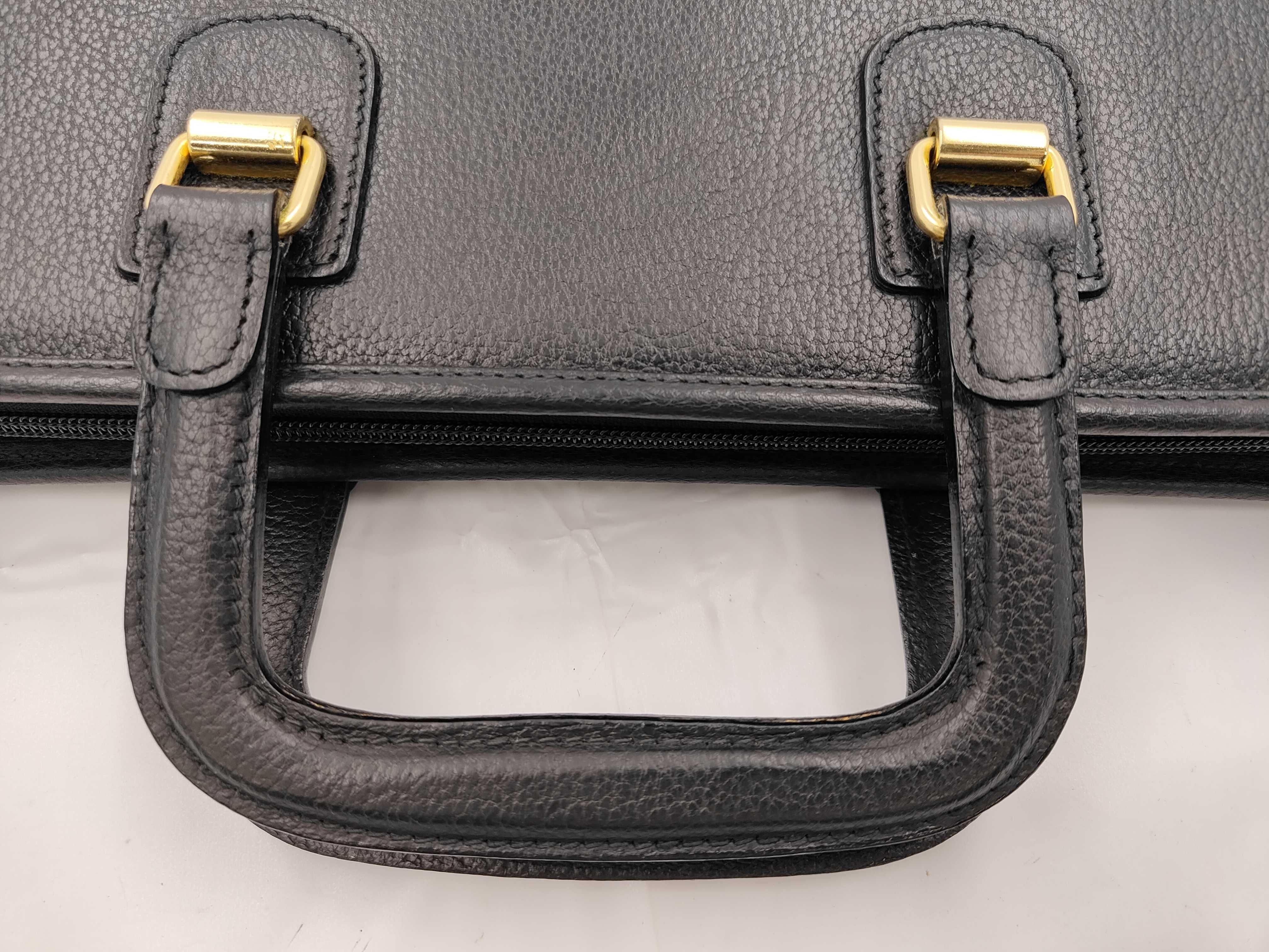 Old Gucci Leather Black Business Bag — view 3