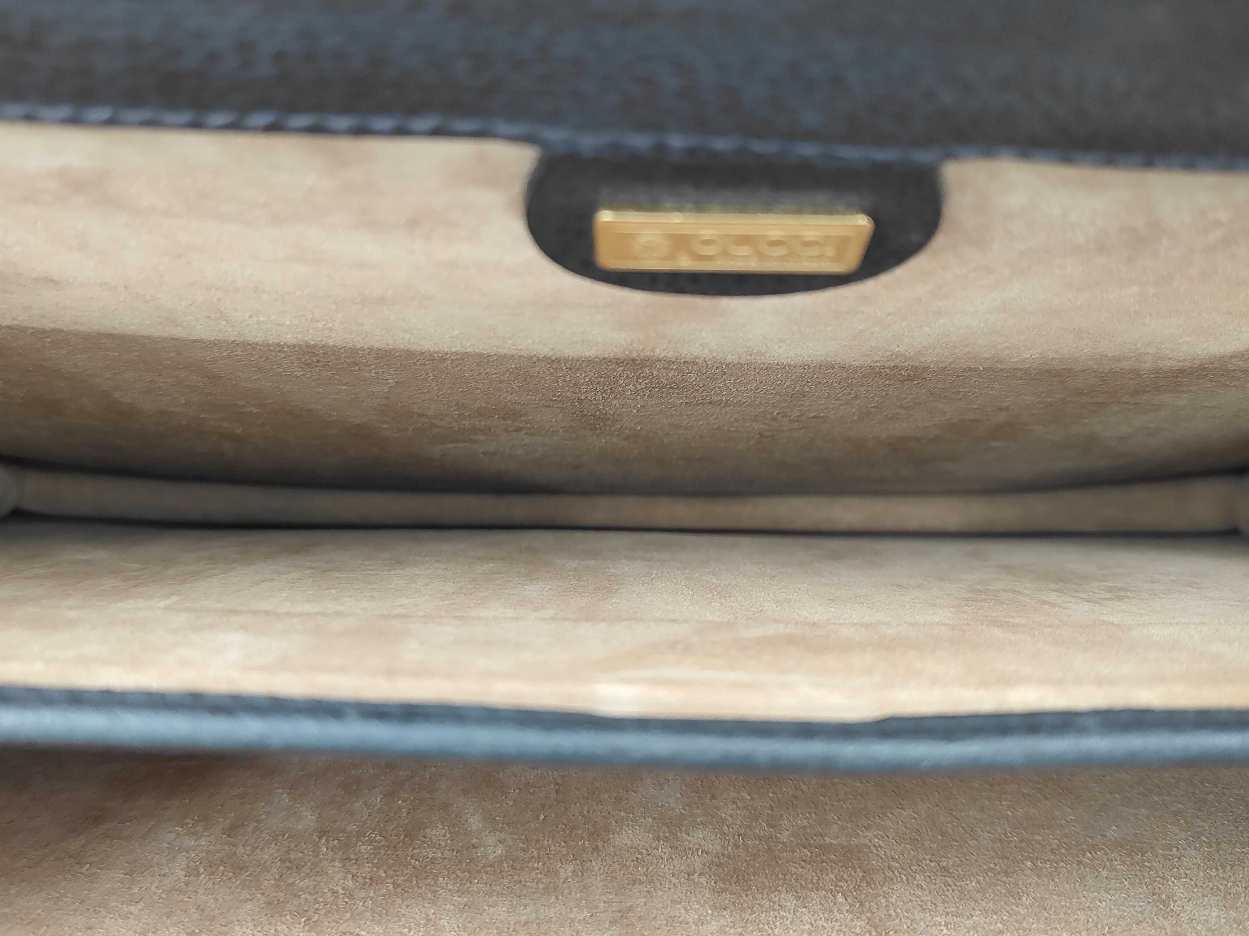 Old Gucci Leather Black Business Bag — view 10