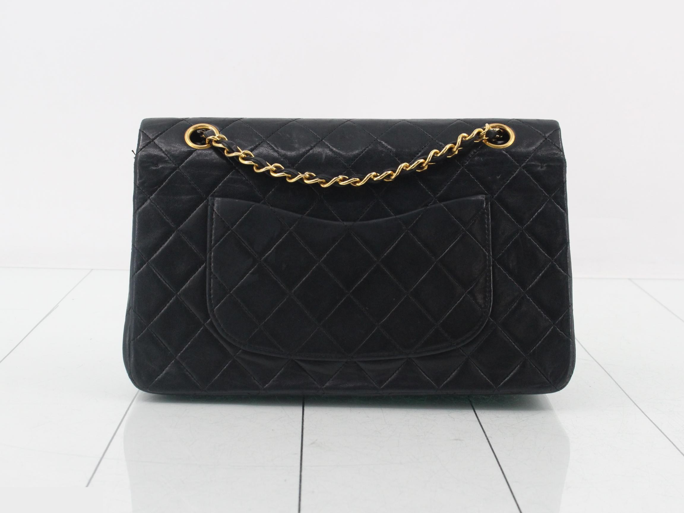 Matelassé Double Flap Black 25 Lambskin — view 2