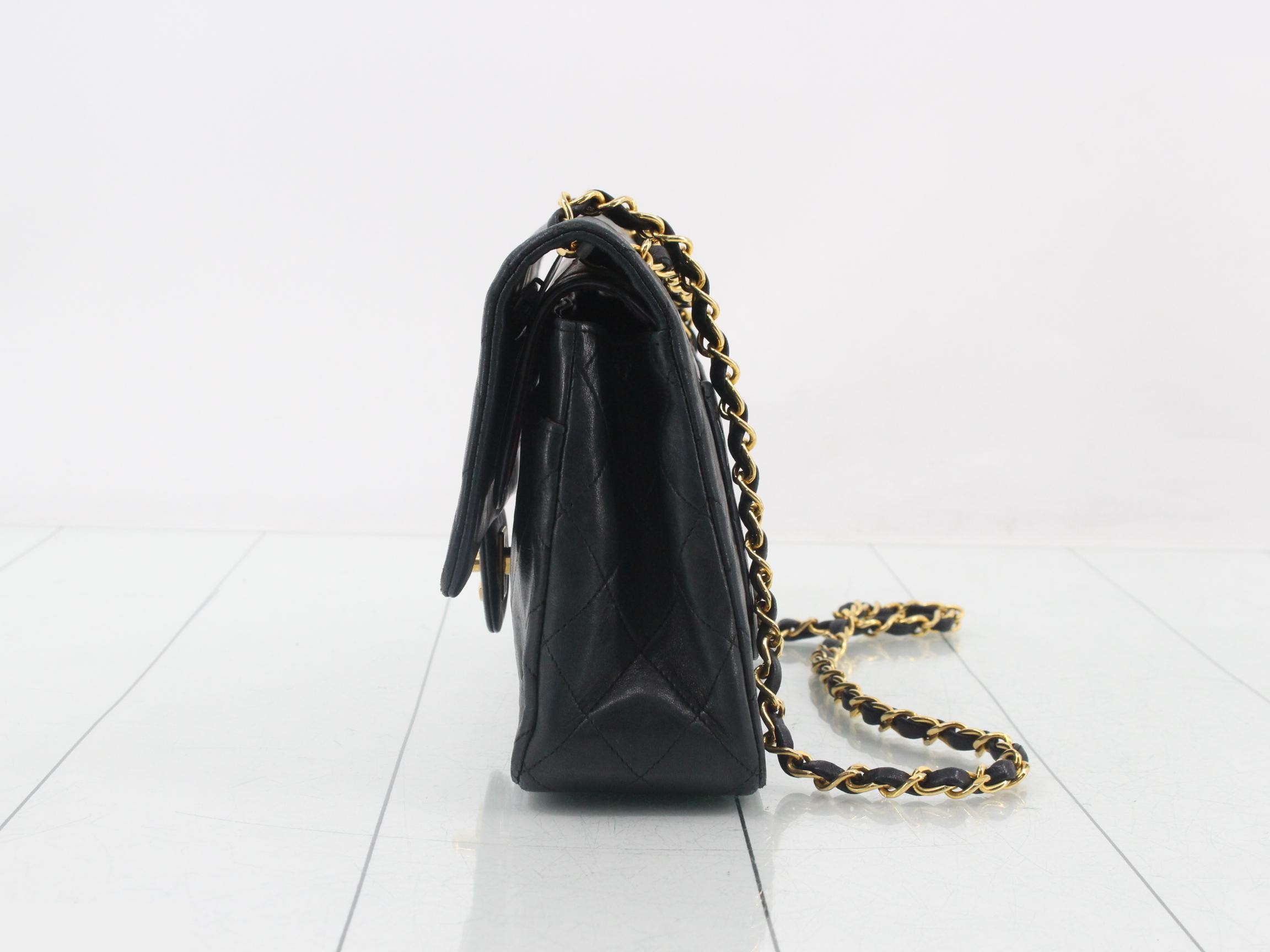 Matelassé Double Flap Black 25 Lambskin — view 3