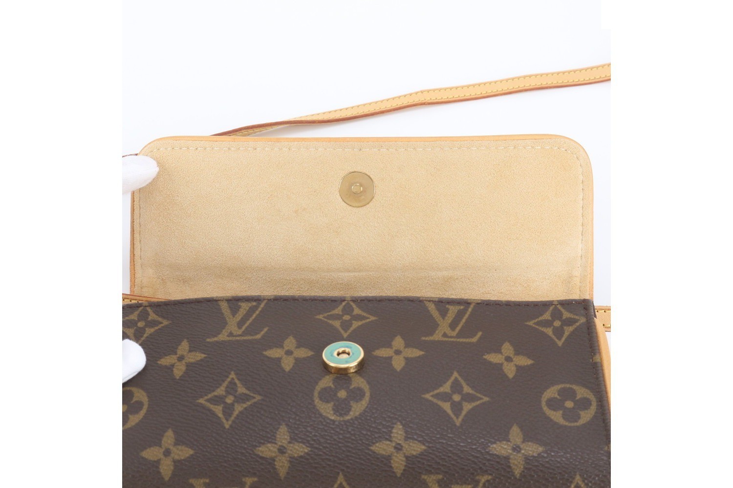 Monogram Pochette Twin PM M51854 Leather Shoulder Bag — view 7