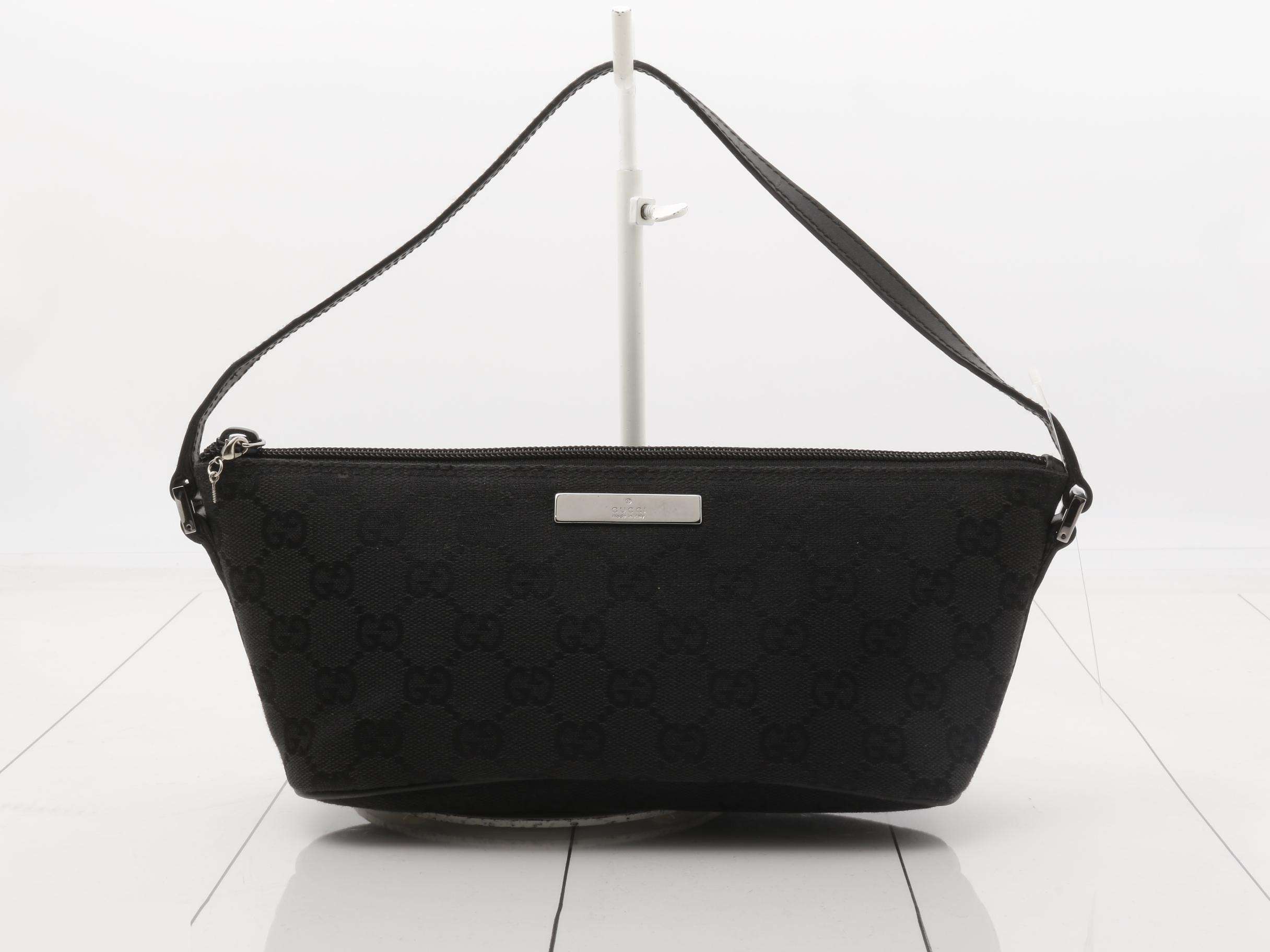 GG Canvas Accessory Pouch - Black