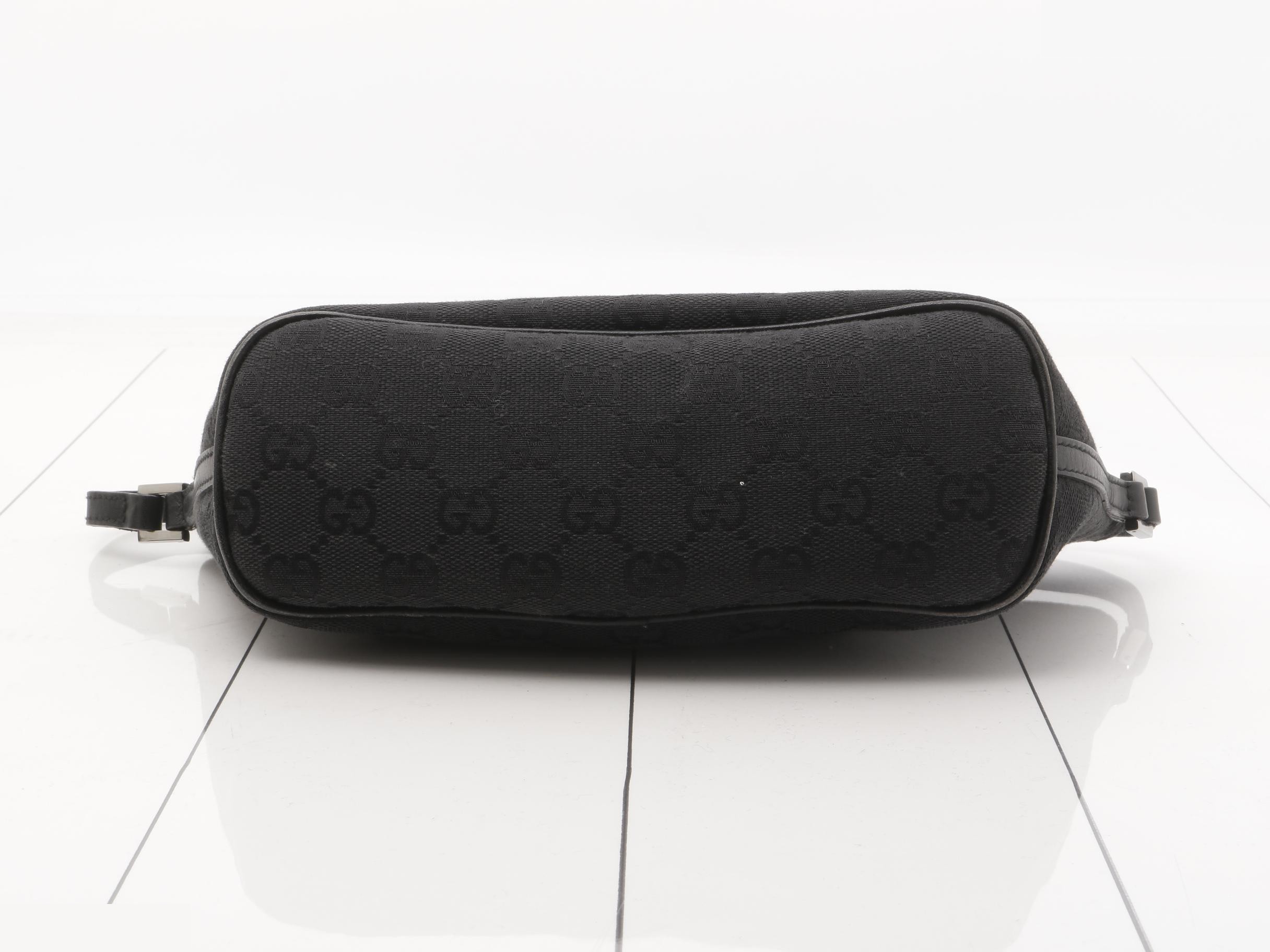 GG Canvas Accessory Pouch - Black — view 3