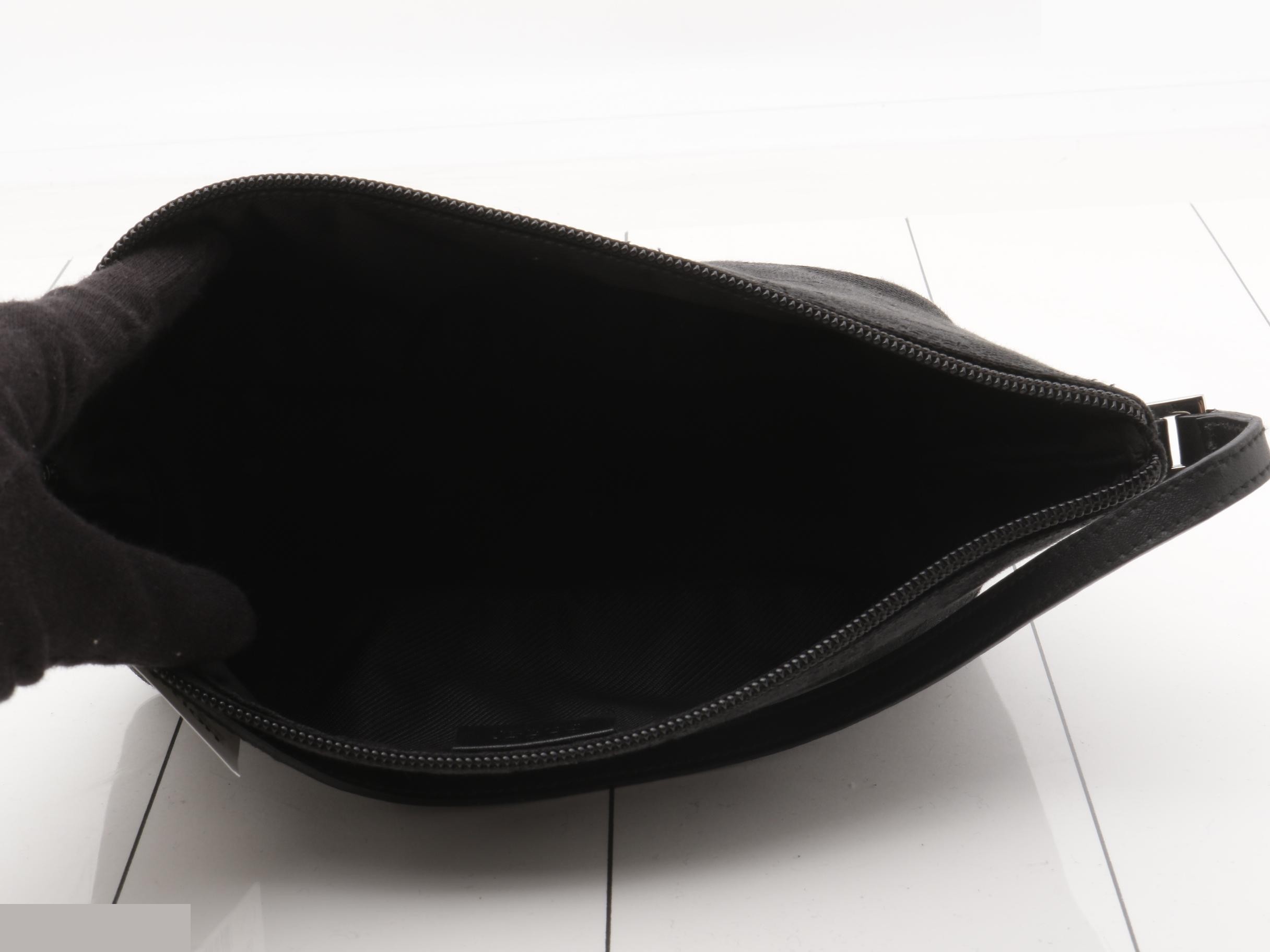 GG Canvas Accessory Pouch - Black — view 4