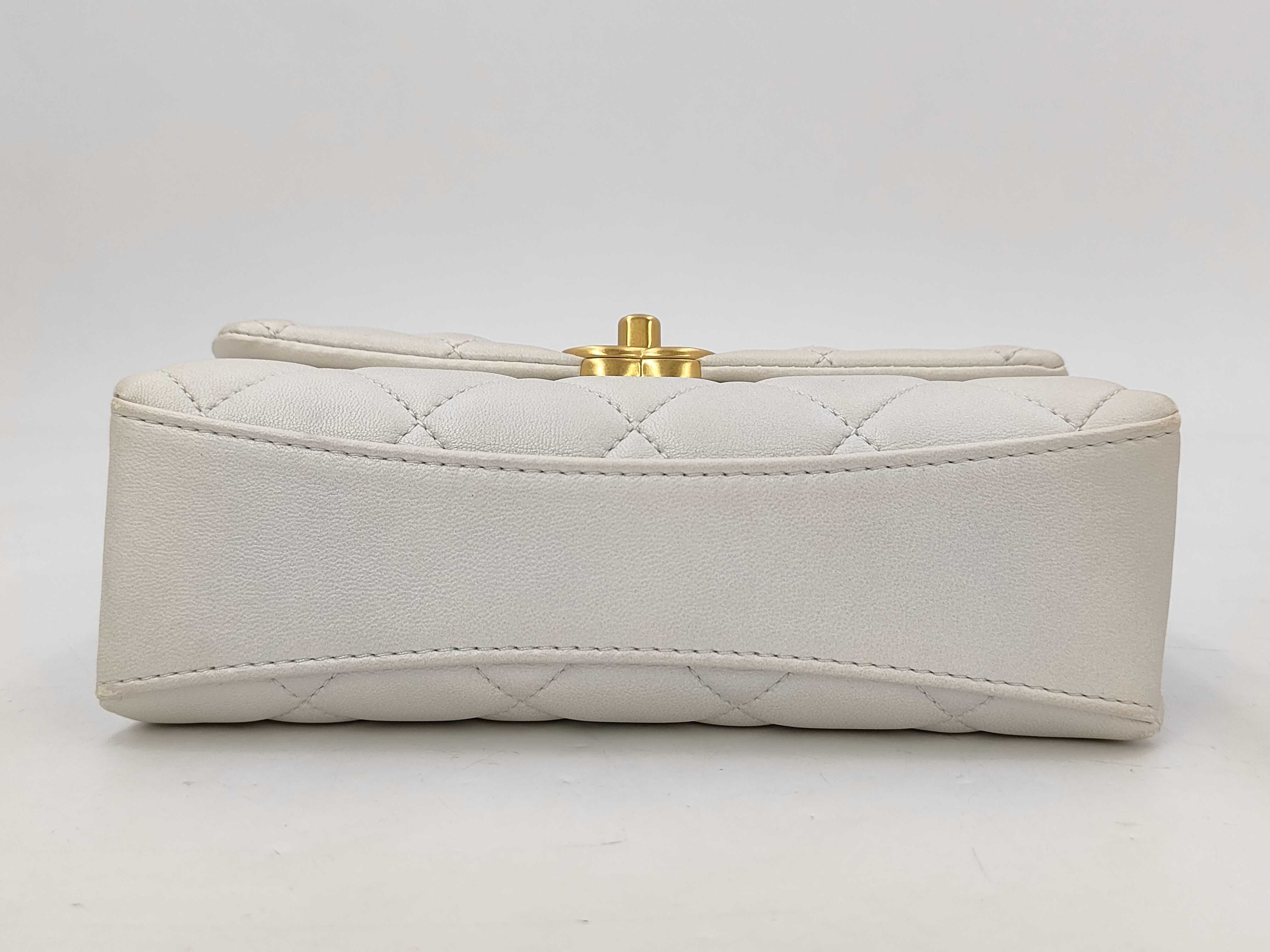 Caviar Skin Pearl Handle Matelassé Shoulder Bag — view 3