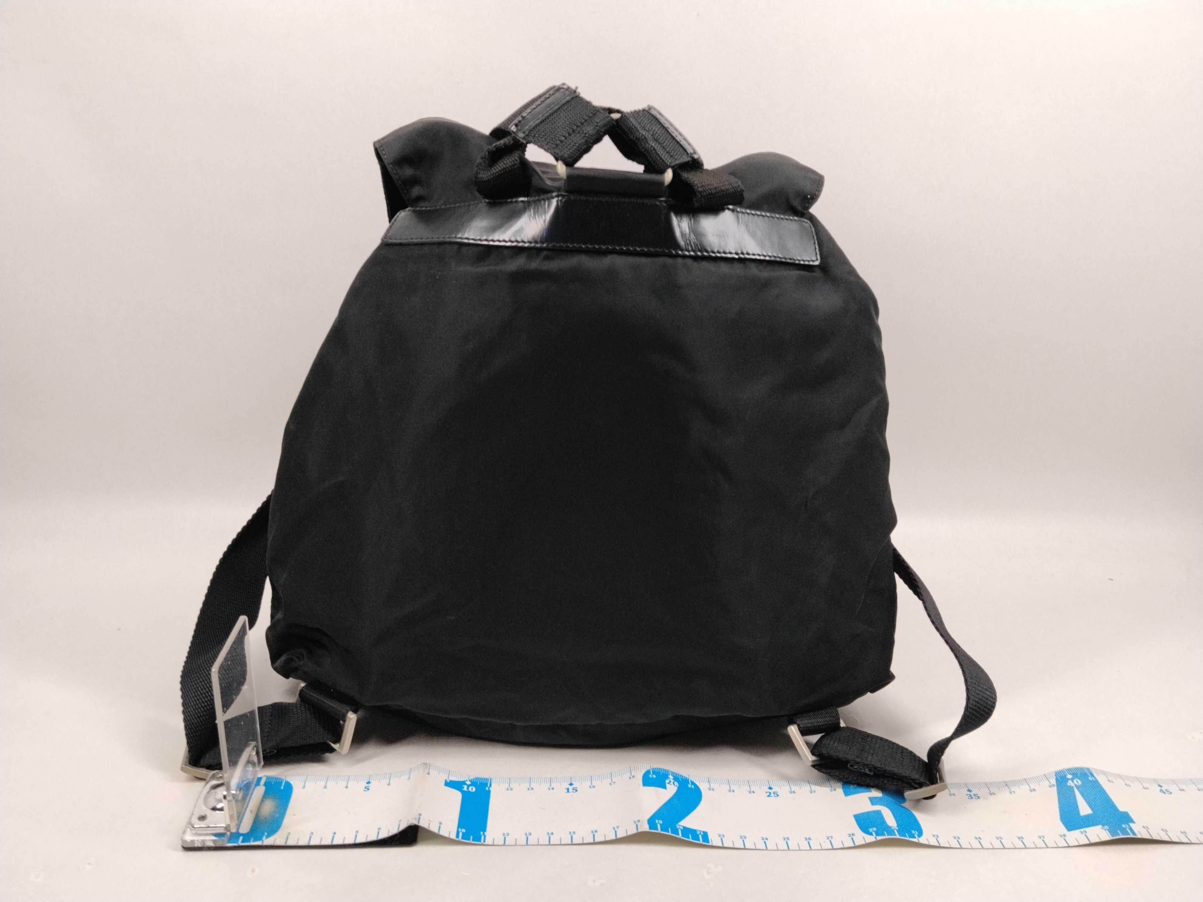 Nylon Backpack with Card Holder, Black Backpack — view 2