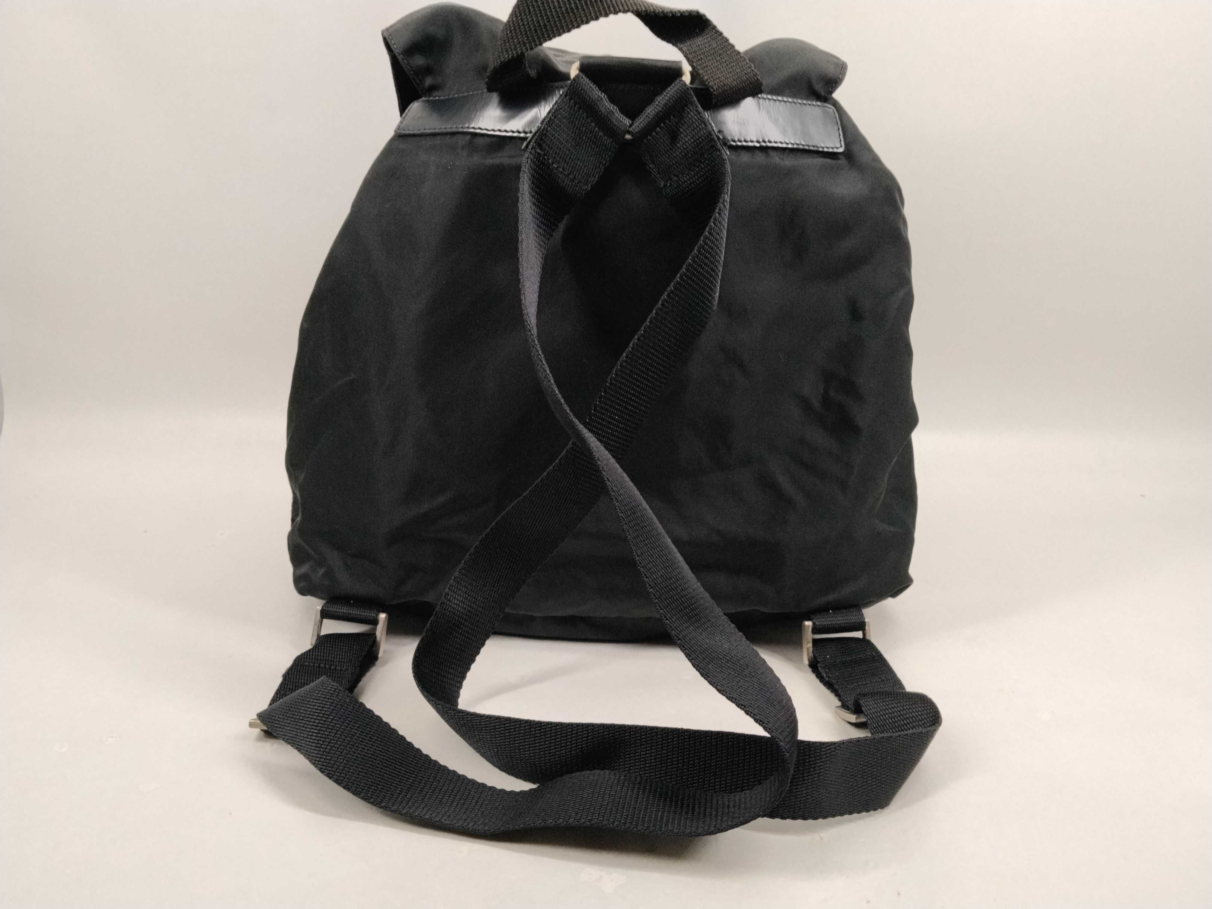 Nylon Backpack with Card Holder, Black Backpack — view 4