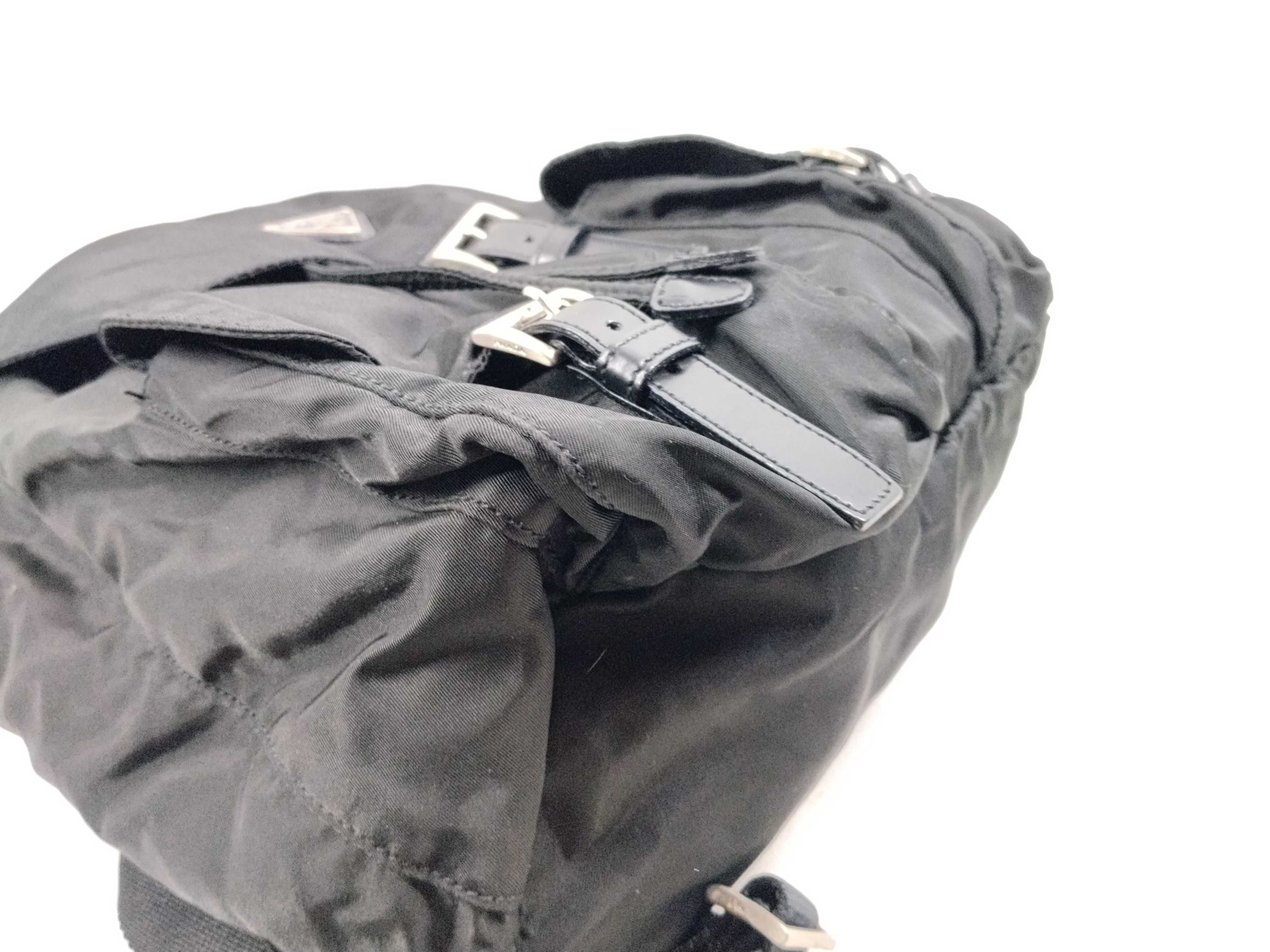 Nylon Backpack with Card Holder, Black Backpack — view 6