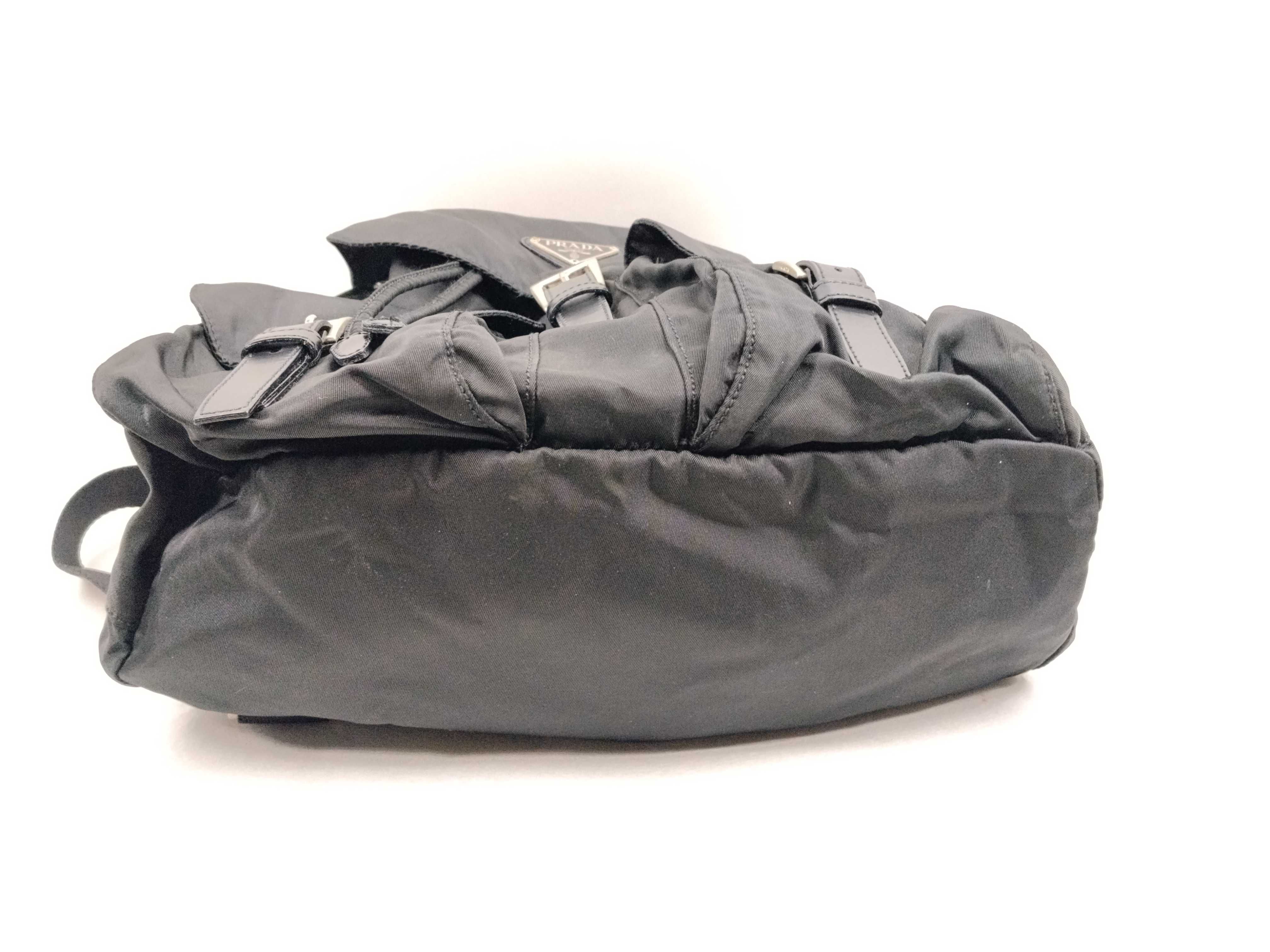 Nylon Backpack with Card Holder, Black Backpack — view 7