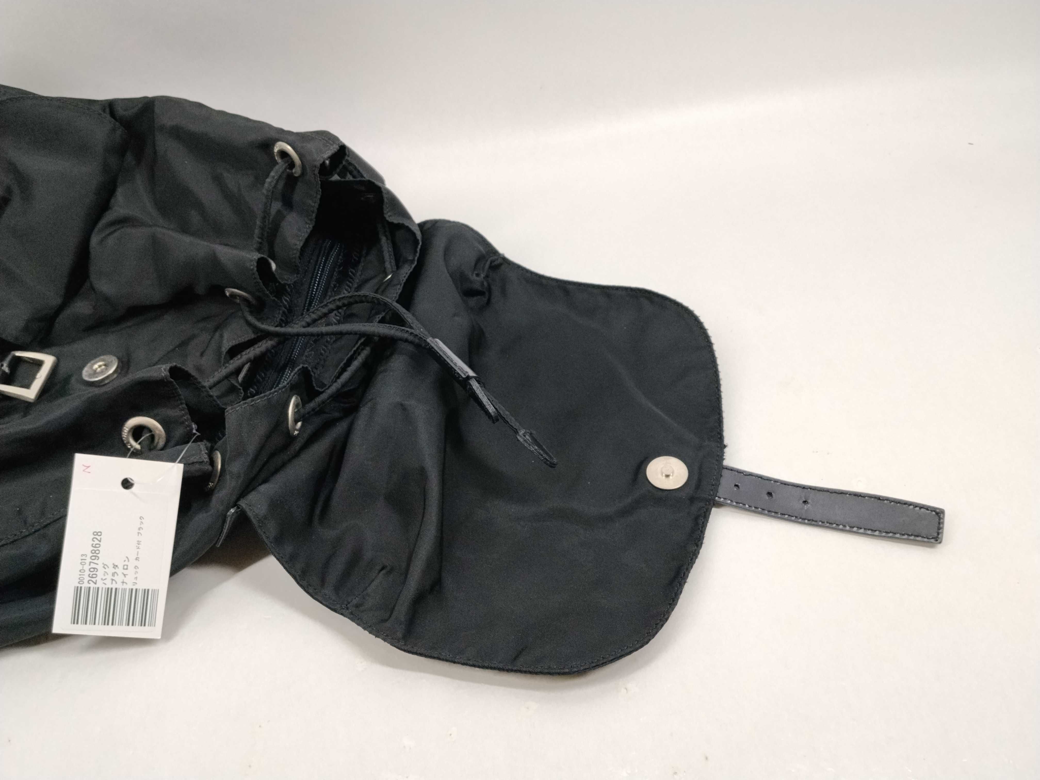 Nylon Backpack with Card Holder, Black Backpack — view 9