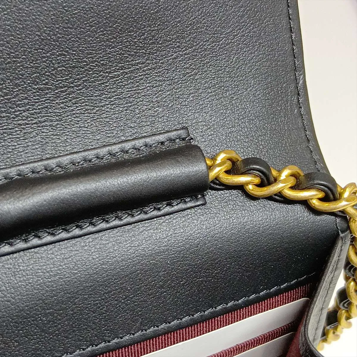2.55 Vintage Calf Chain Wallet Icon Black Gold Hardware 24099787 (Serial Number 24) — view 14
