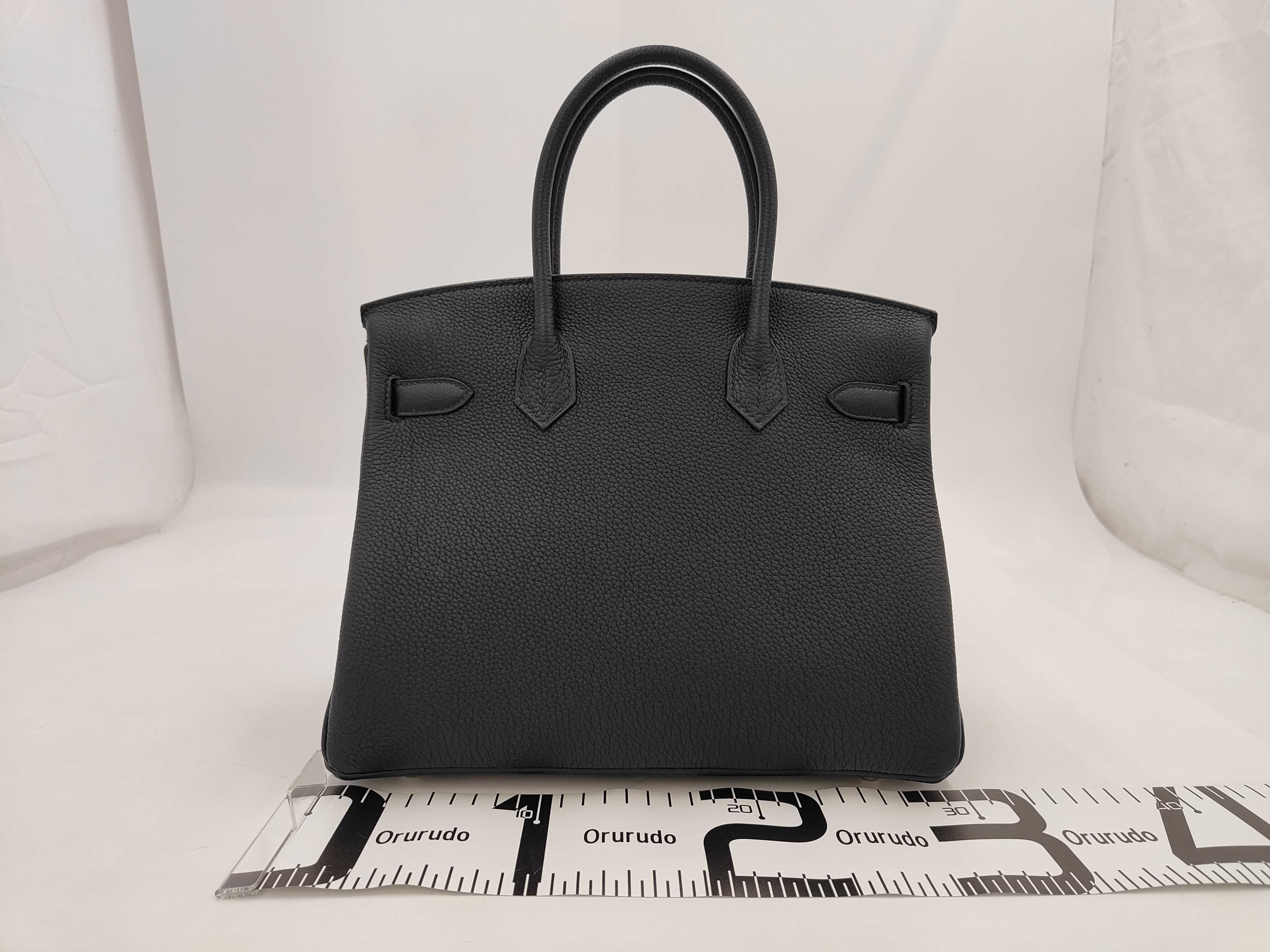 Birkin 30 Black Togo Leather Silver Hardware G Stamp Handbag — view 2