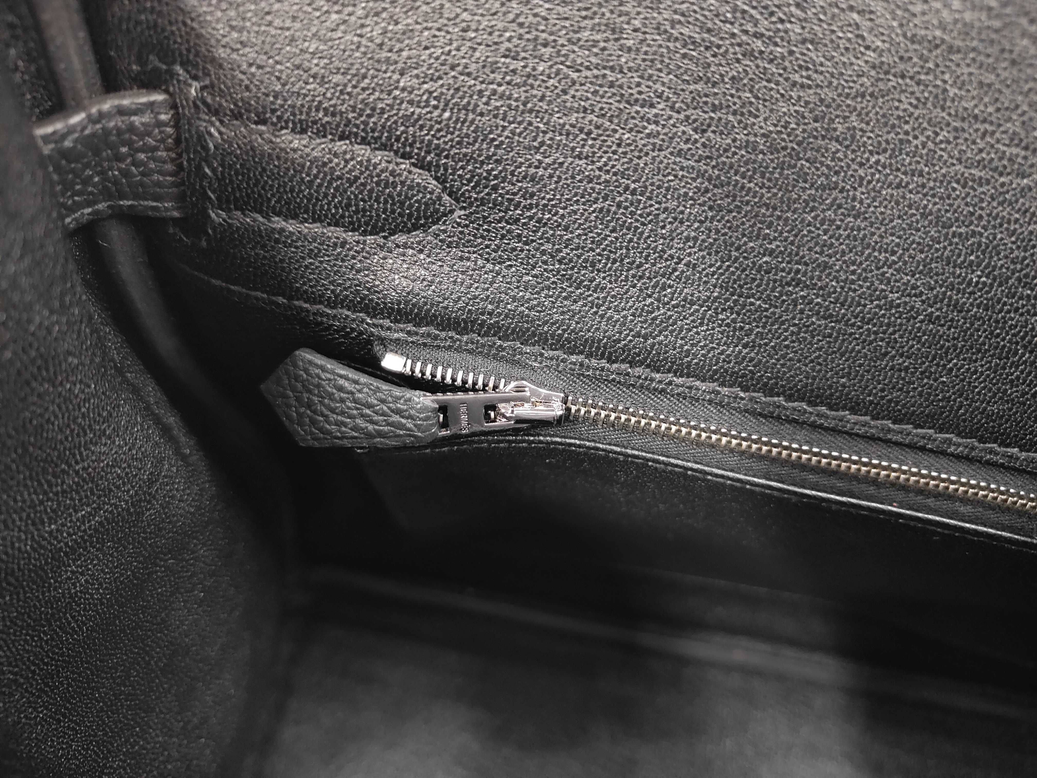 Birkin 30 Black Togo Leather Silver Hardware G Stamp Handbag — view 11