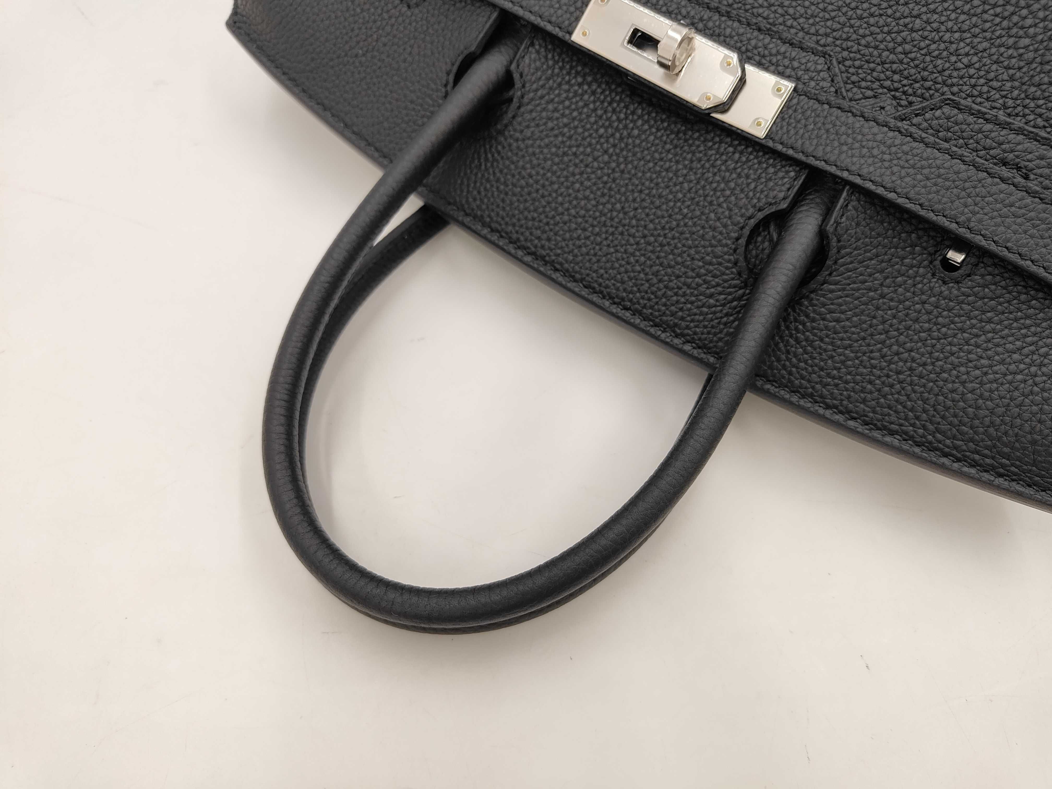 Birkin 30 Black Togo Leather Silver Hardware G Stamp Handbag — view 6