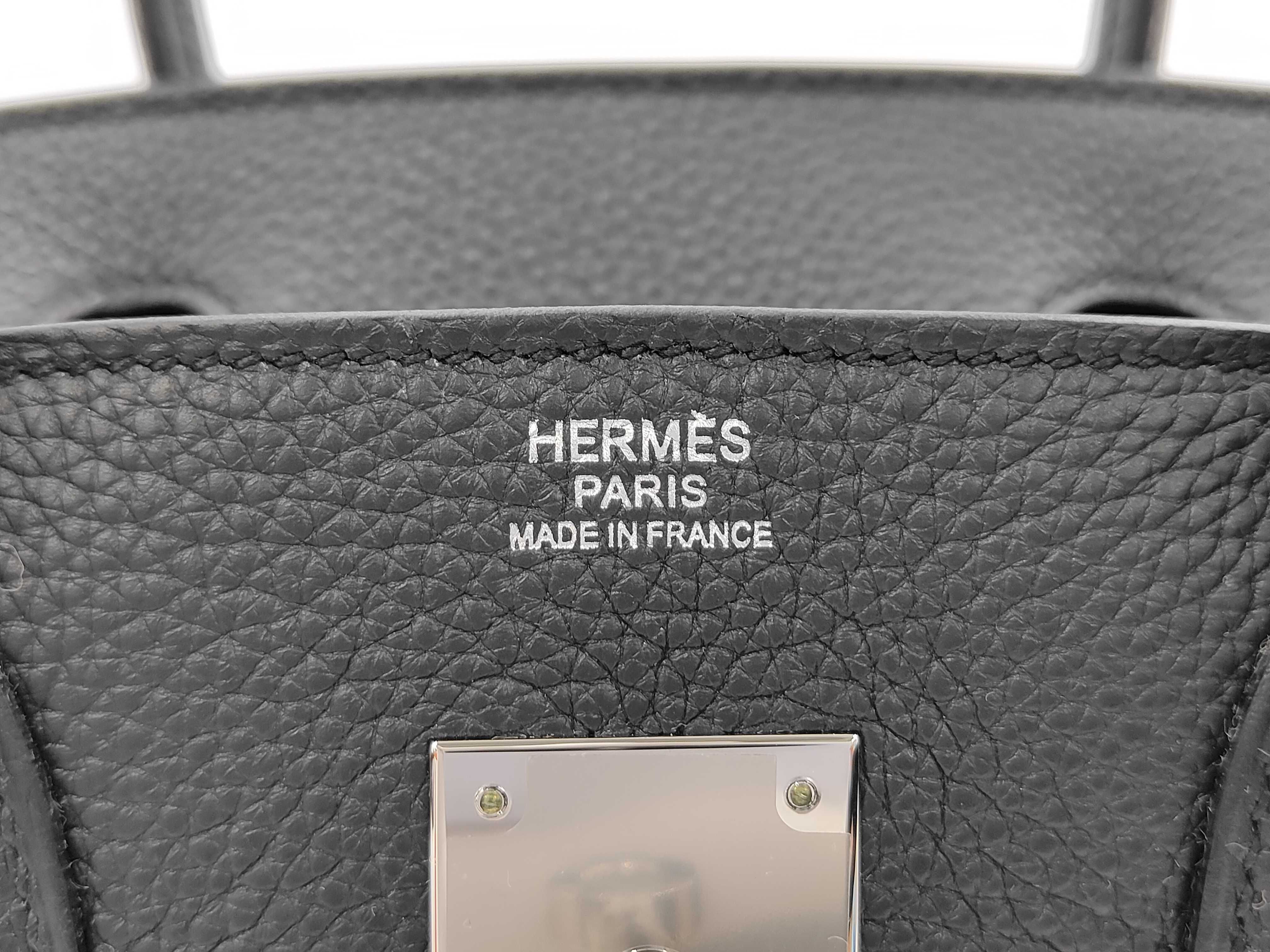 Birkin 30 Black Togo Leather Silver Hardware G Stamp Handbag — view 7