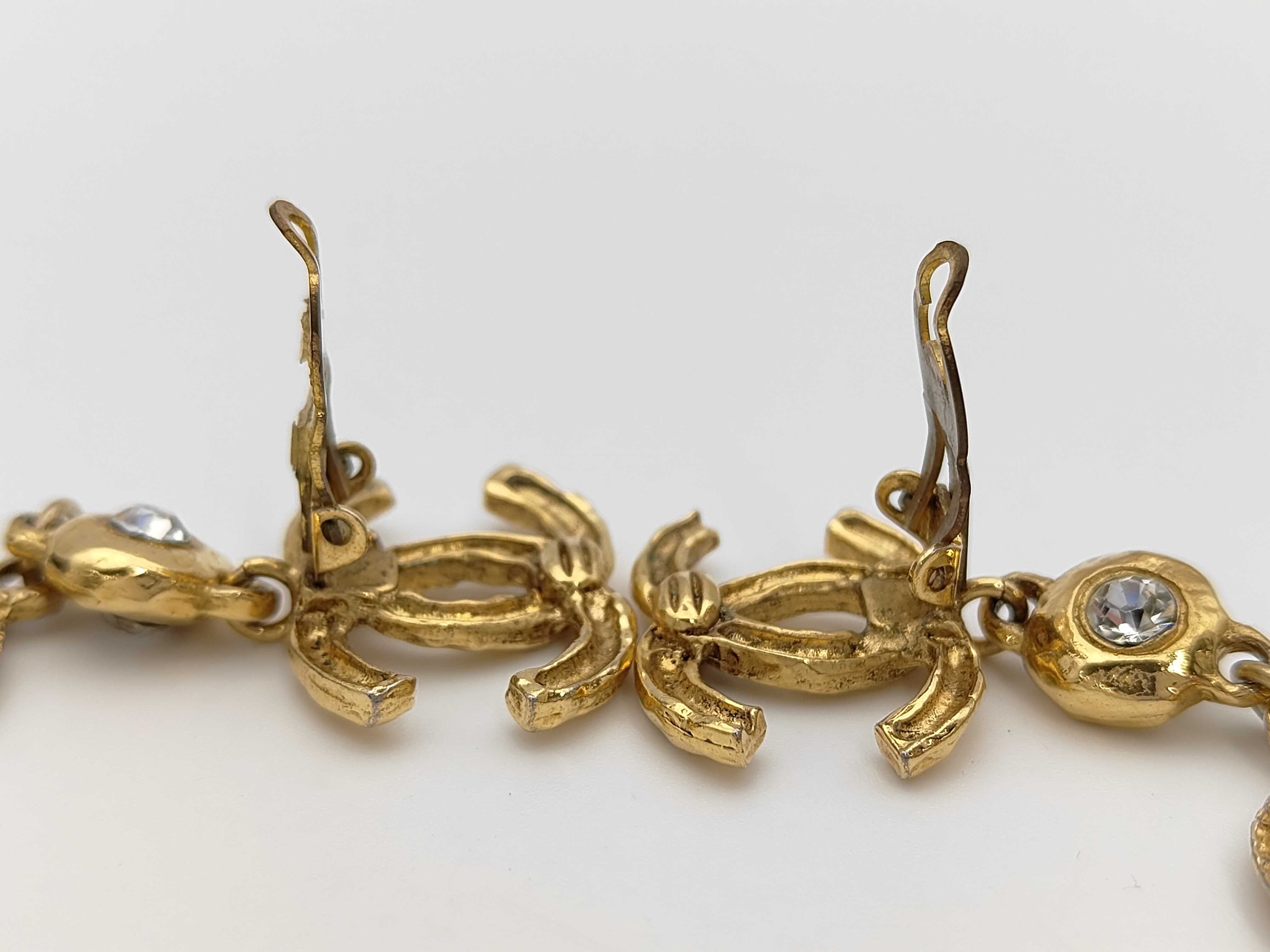 Coco Gold Logo Stone Earrings — view 4