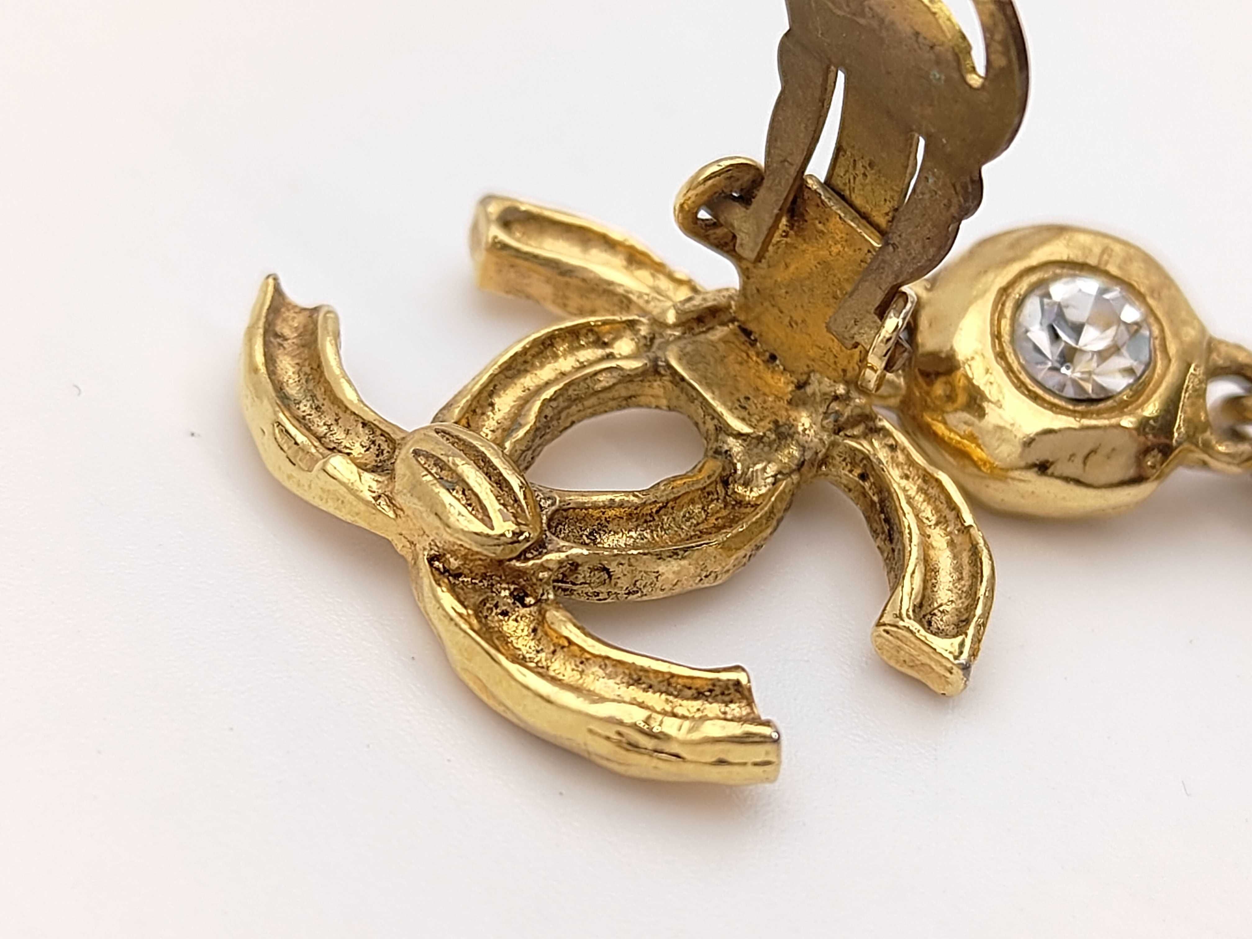 Coco Gold Logo Stone Earrings — view 5