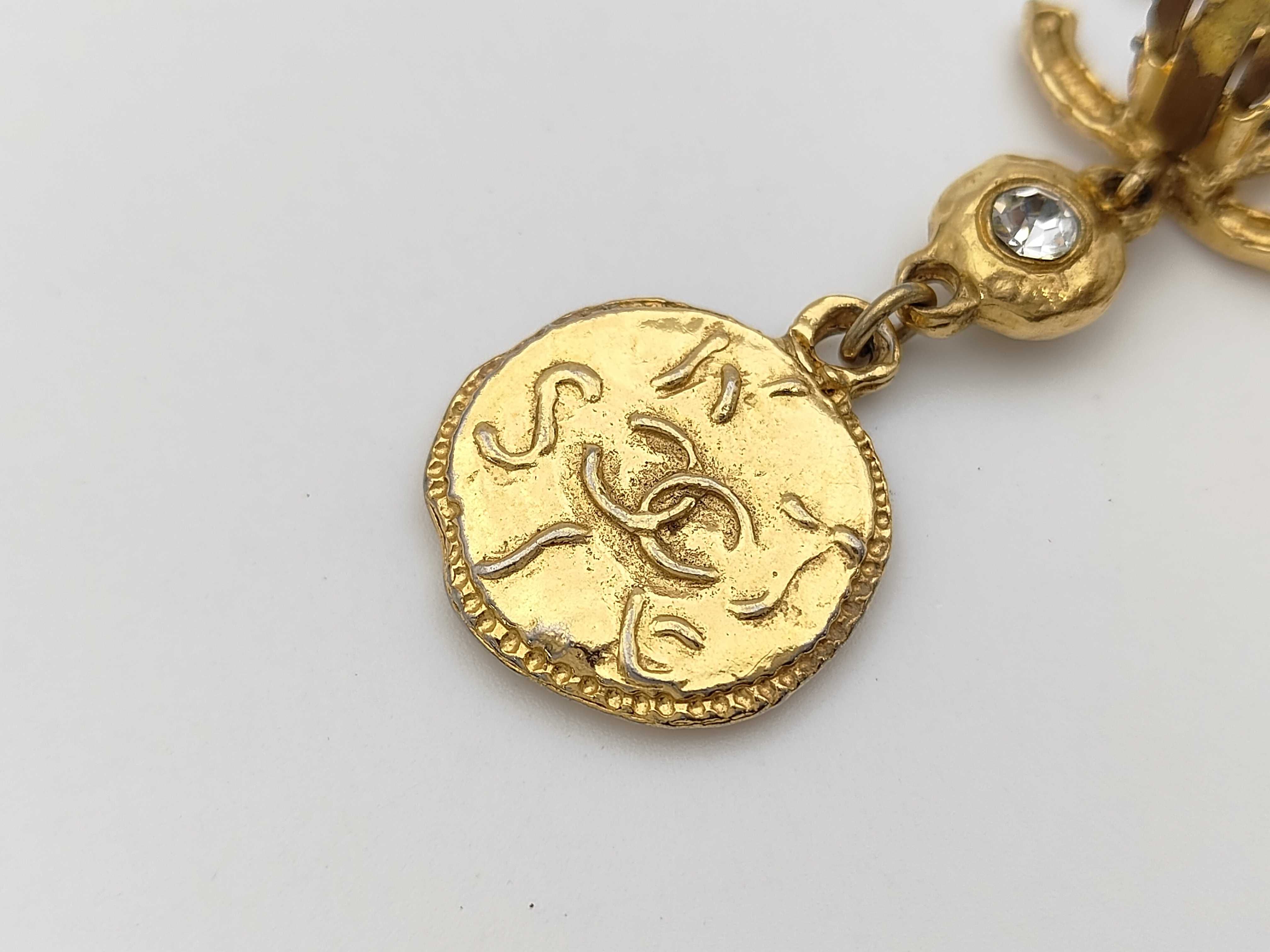 Coco Gold Logo Stone Earrings — view 6