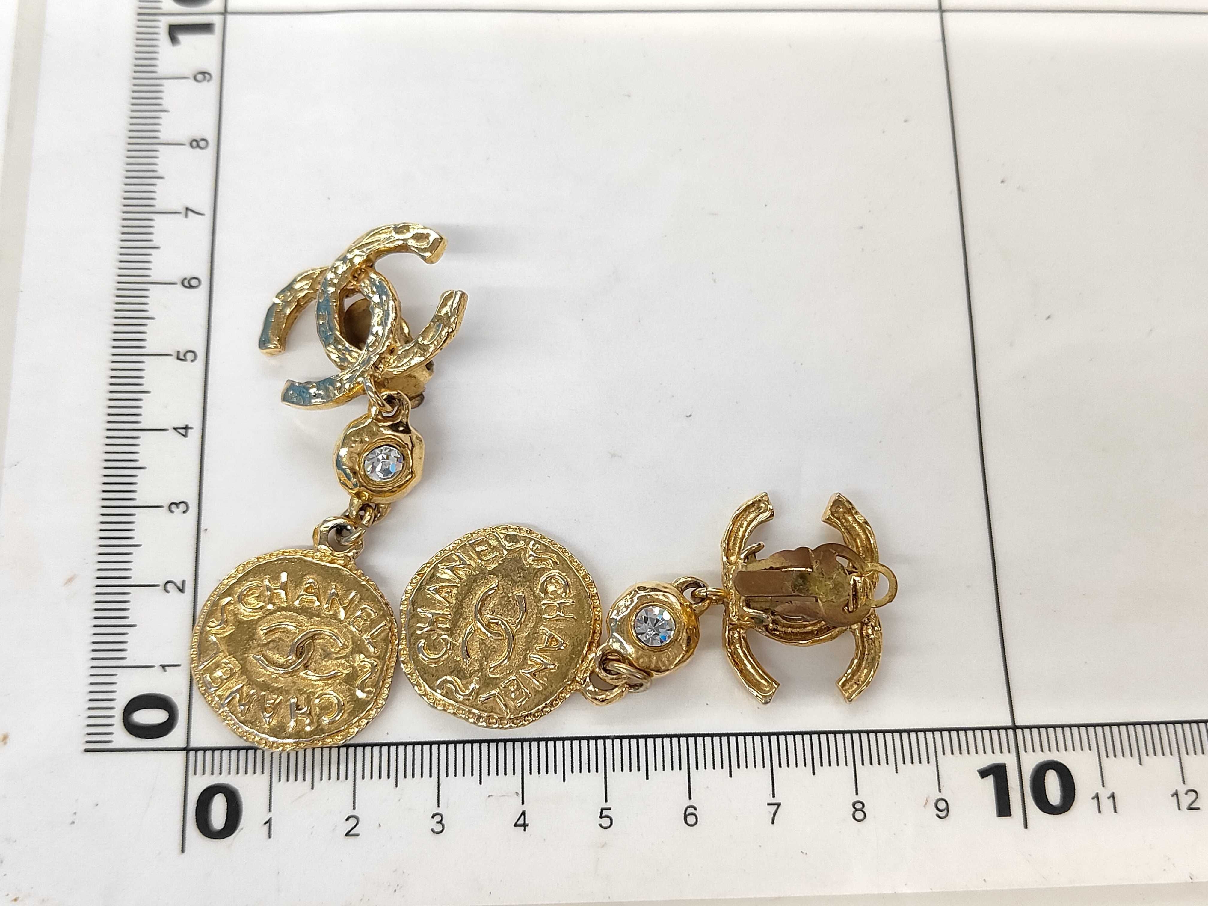 Coco Gold Logo Stone Earrings — view 7
