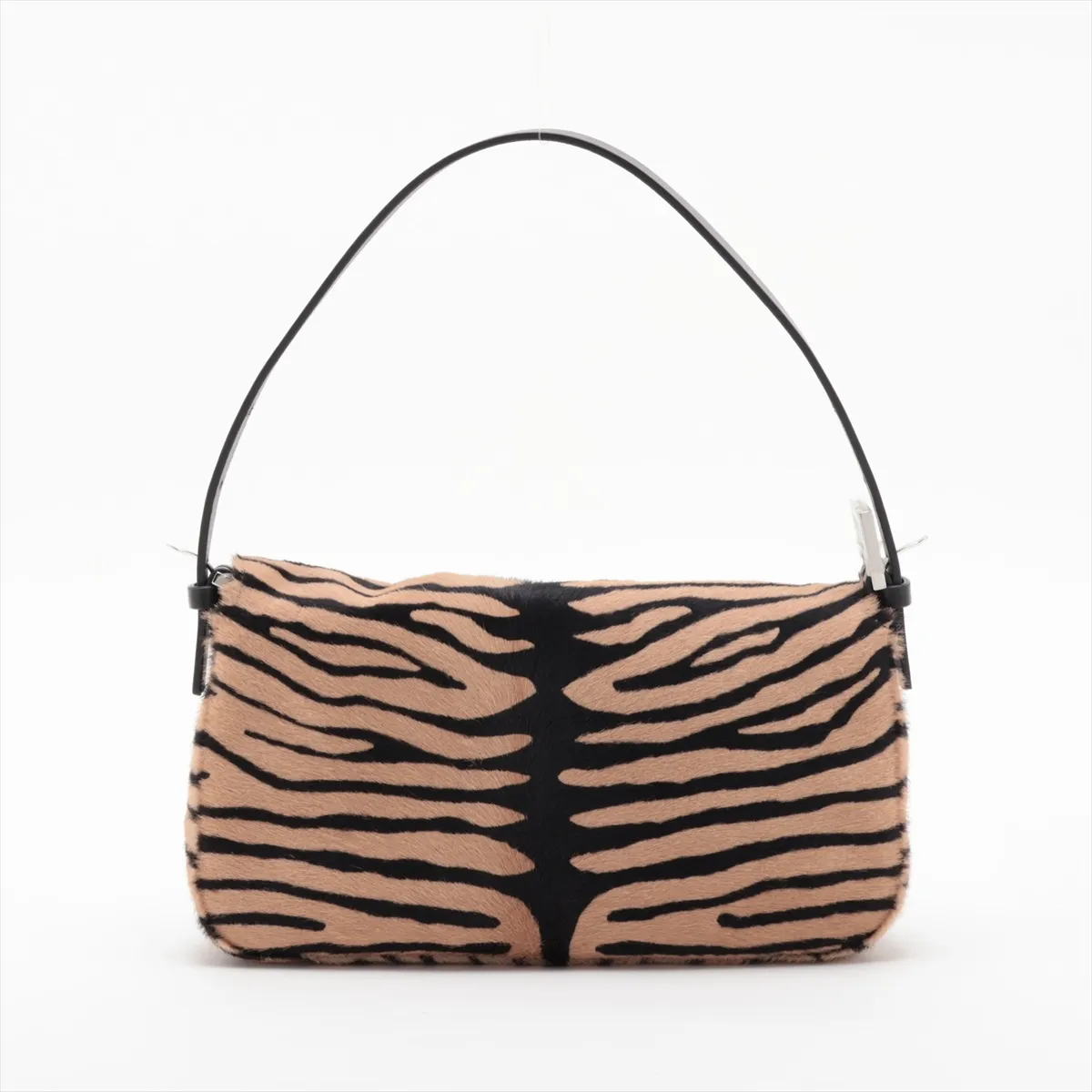 [Individually packaged] Fendi Mamma Bucket 8BR850 Calf Hair x Leather Shoulder Bag Brown — view 2